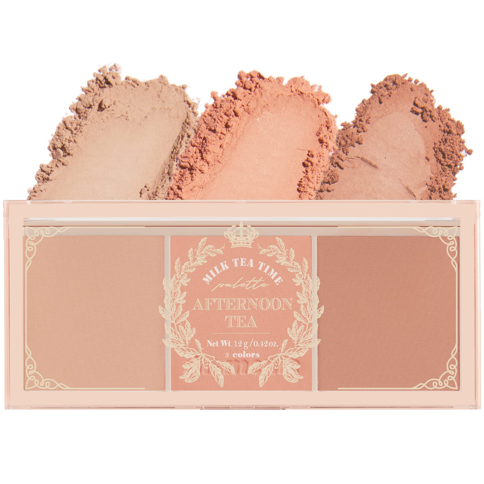 I'm Meme Palette - Afternoon Tea Blusher | Milk Tea Time, Blush for Cheek, Natural & Neutral, Buildable & Blendable, 3 Shades Pa