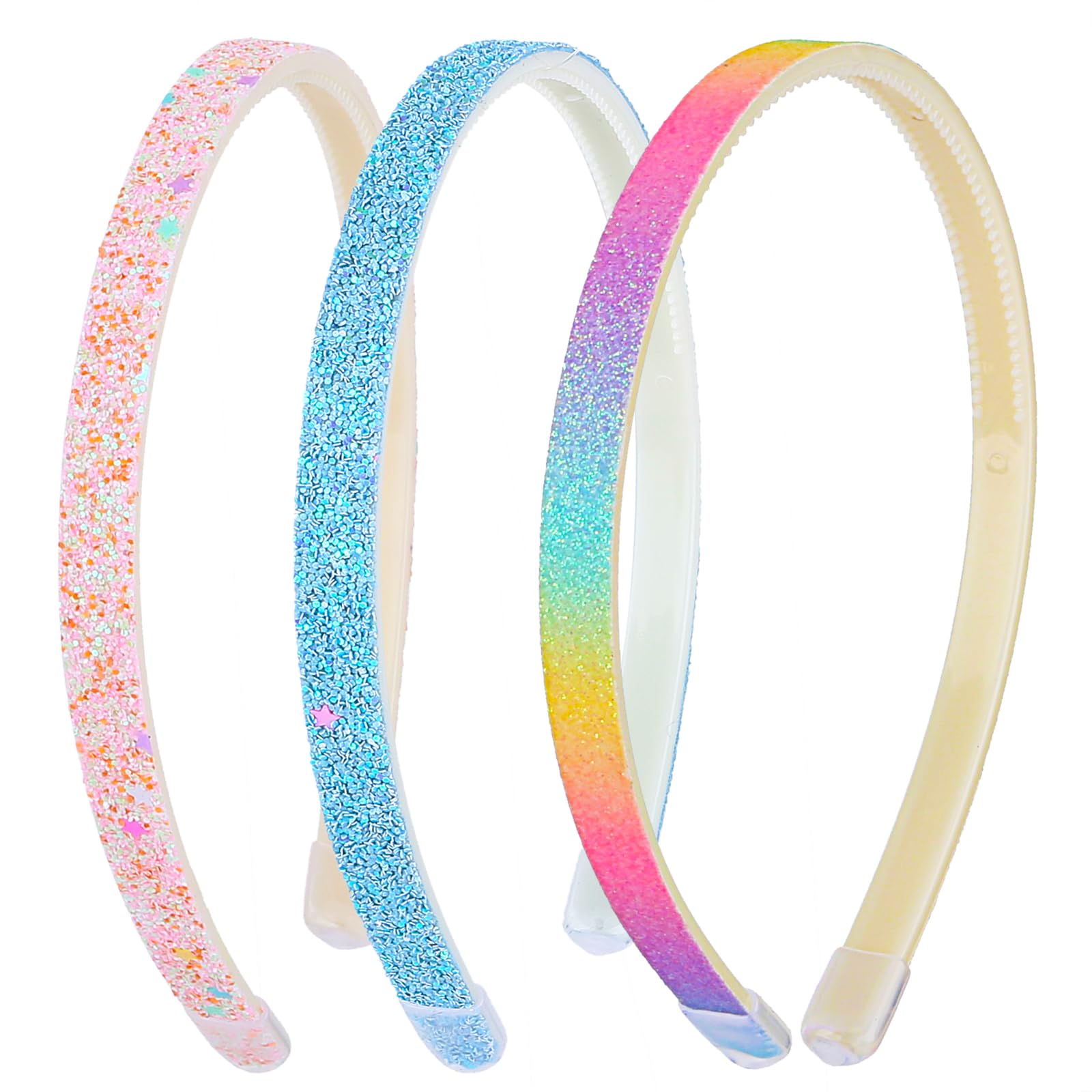WLLHYF 3pcs Glitter Headband