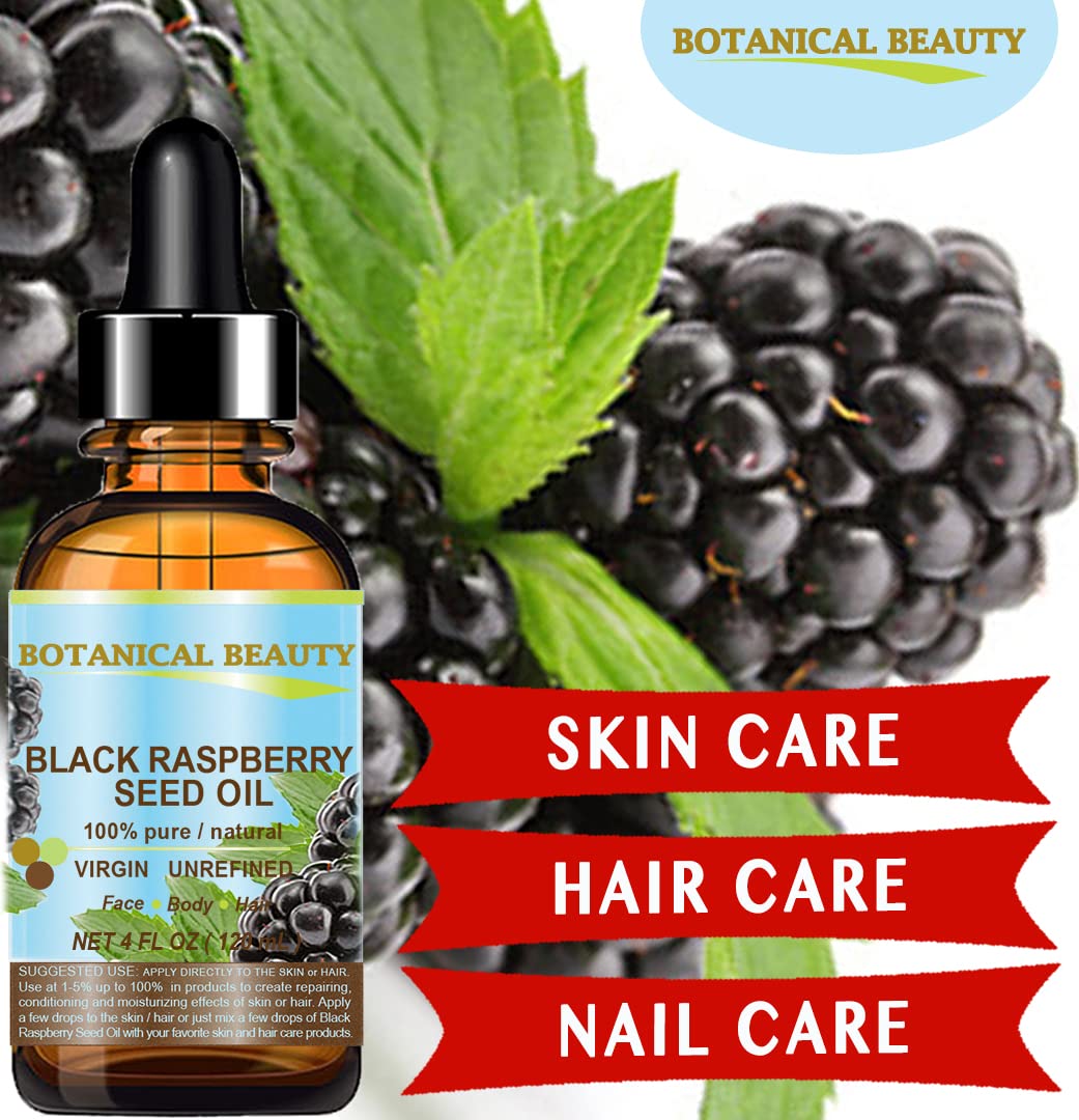 Black Raspberry Seed Oil. 100% Pure/Natural/Undiluted/Virgin/Unrefined/Cold Pressed Carrier Oil. 0.5 Fl.Oz.- 15 Ml. For Skin, Ha