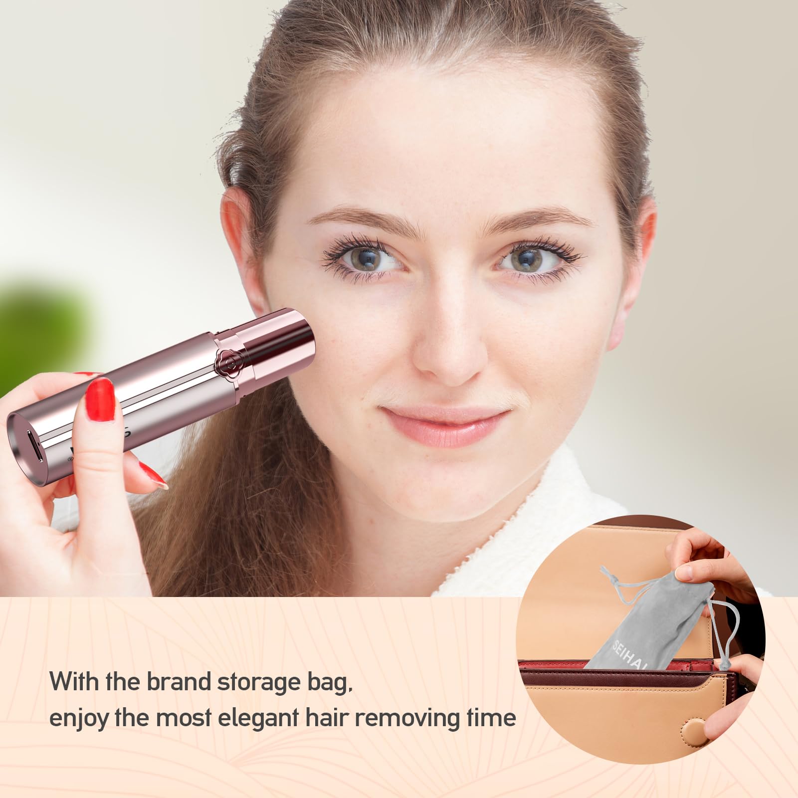 Facial Hair Removal for Women, SEIHAI Hair Removal Device(2023), Rechargeable Hair Remover for Women, Facial Hair Remover for Fa
