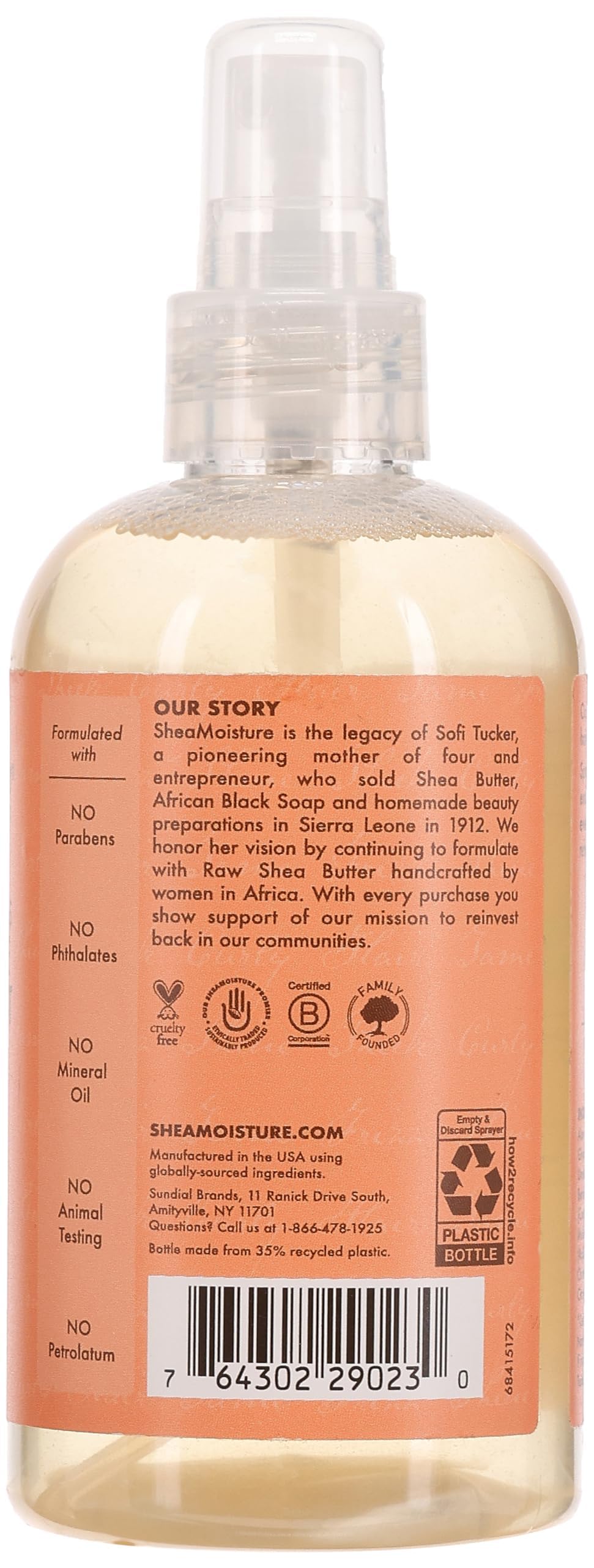 Shea Moisture Coconut & Hibiscus Hold & Shine Moisture Mist, 8 Ounce