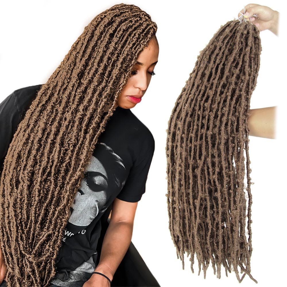 36 Inch Light Weight Butterfly Locs Crochet Hair 6 Packs Long Distressed Butterfly Faux Locs Crochet Hair, 27#