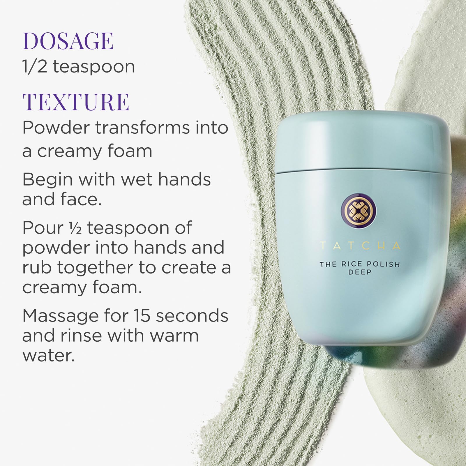 Tatcha The Rice Polish Deep: Daily Non-Abrasive Exfoliator with Papaya Extract for Oily and Acne-Prone Skin, 60 grams | 2.1 oz