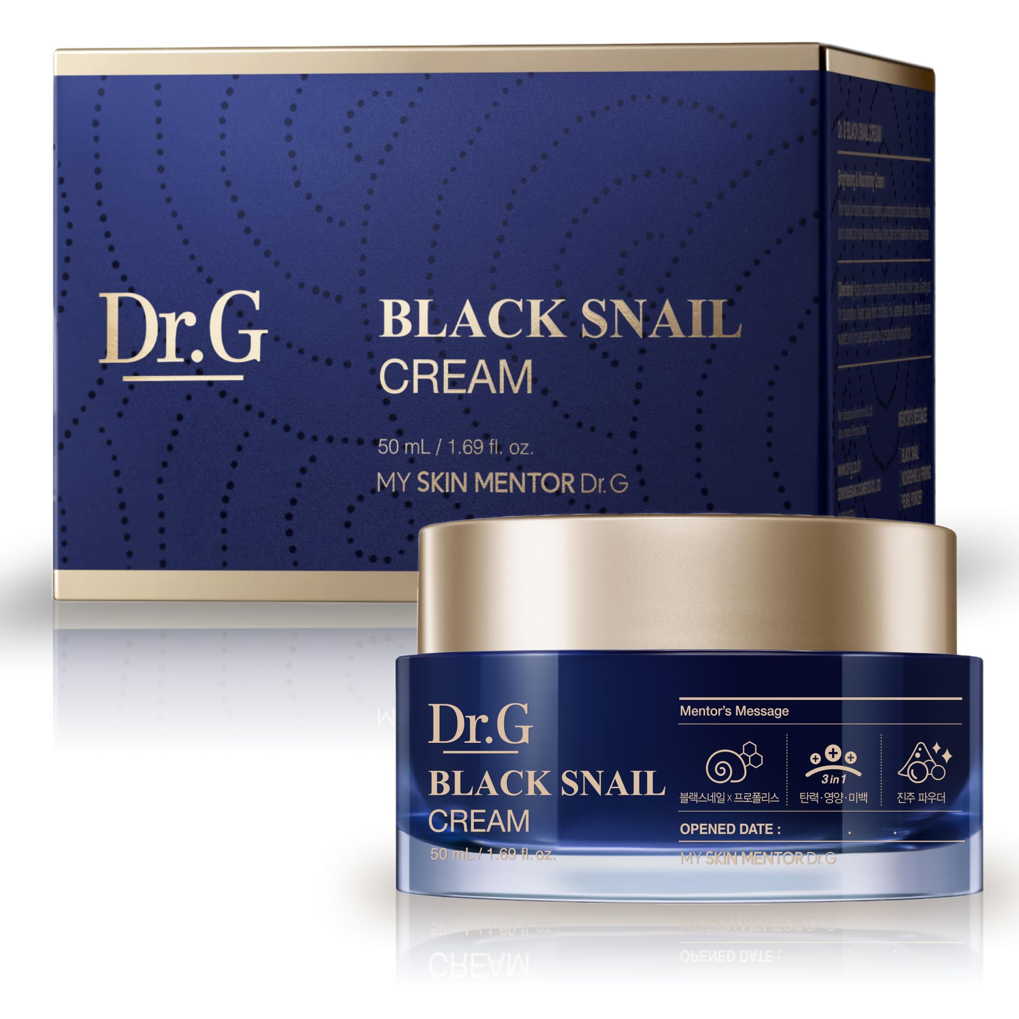 Dr.G Black Snail Cream, 50Ml - Snail Mucin Moisturizer, Snail Mucin Serum, Face Moisturizer, Facial Moisturizer Face Cream, Crem