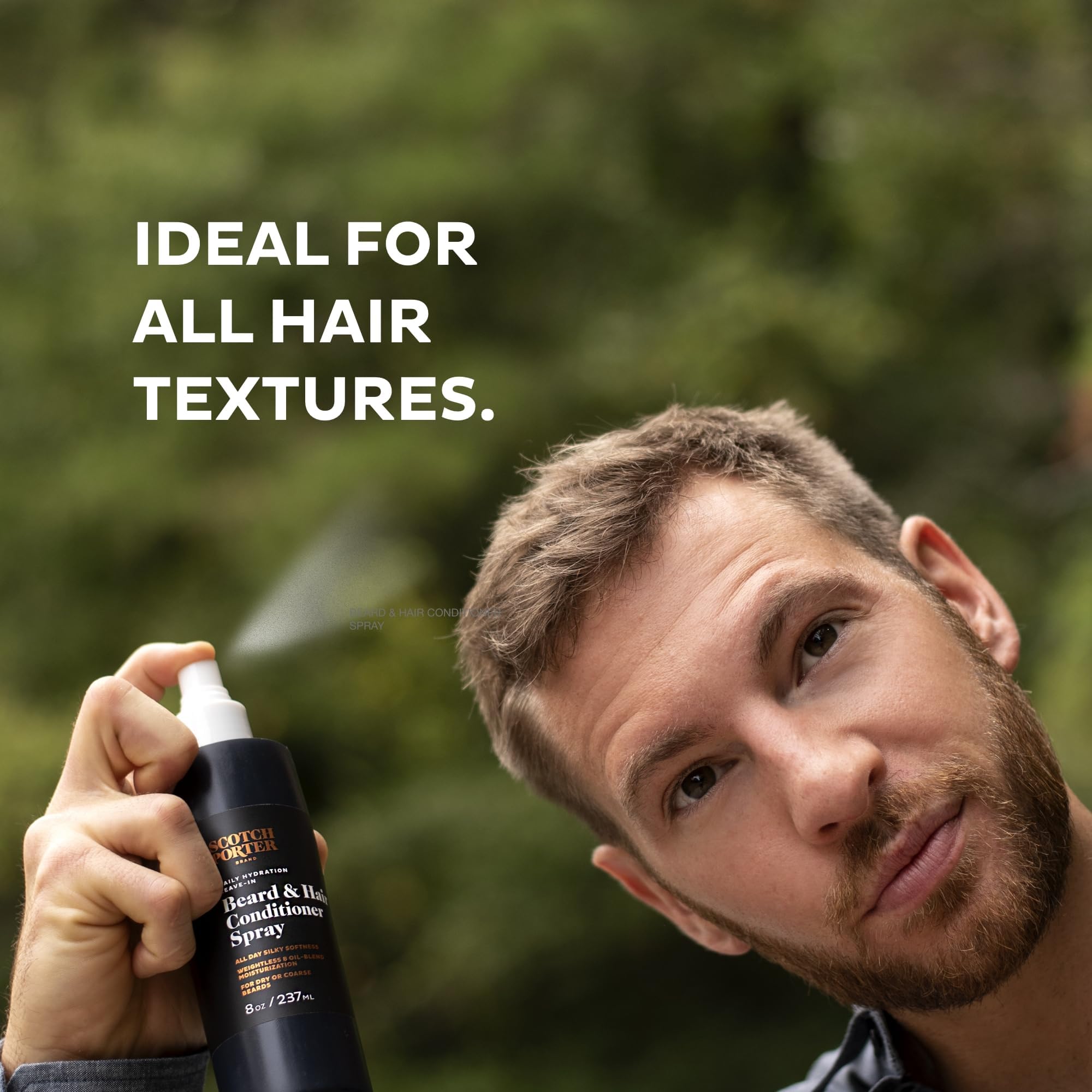 Scotch Porter Leave-In Conditioner Spray For Men | Daily Hydration Leave-In Beard & Hair Conditioner Spray | Non-Toxic Ingredien