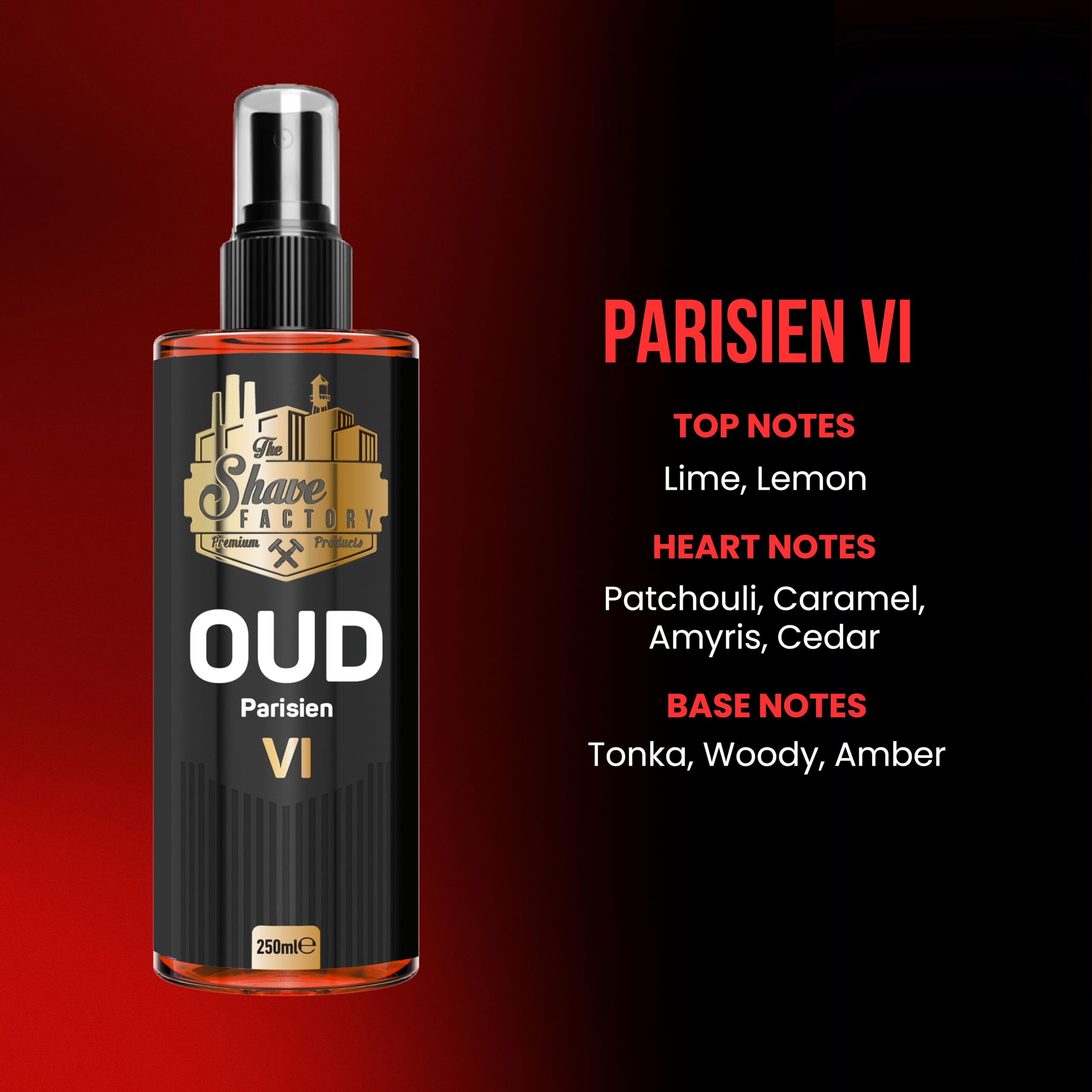 the shave factory After Shave Cologne Series (250ml (8.45 fl. oz), Oud VI Parisien)