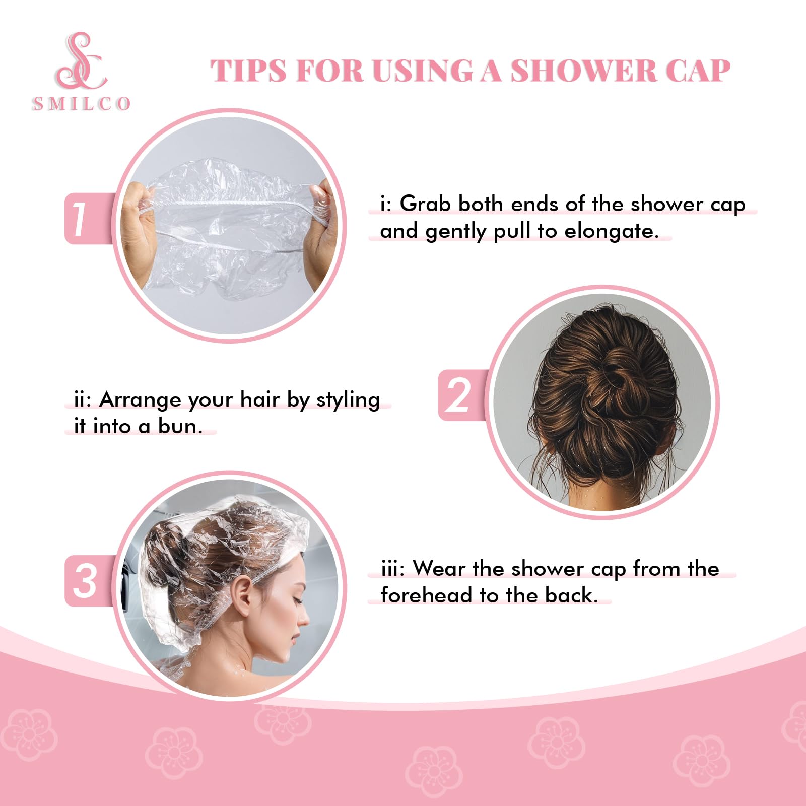 Disposable Shower Caps 100Pcs - 20.4 Inch Large Shower Cap For Women Waterproof Bath & Bathing Accessories - Home & Travel Essen