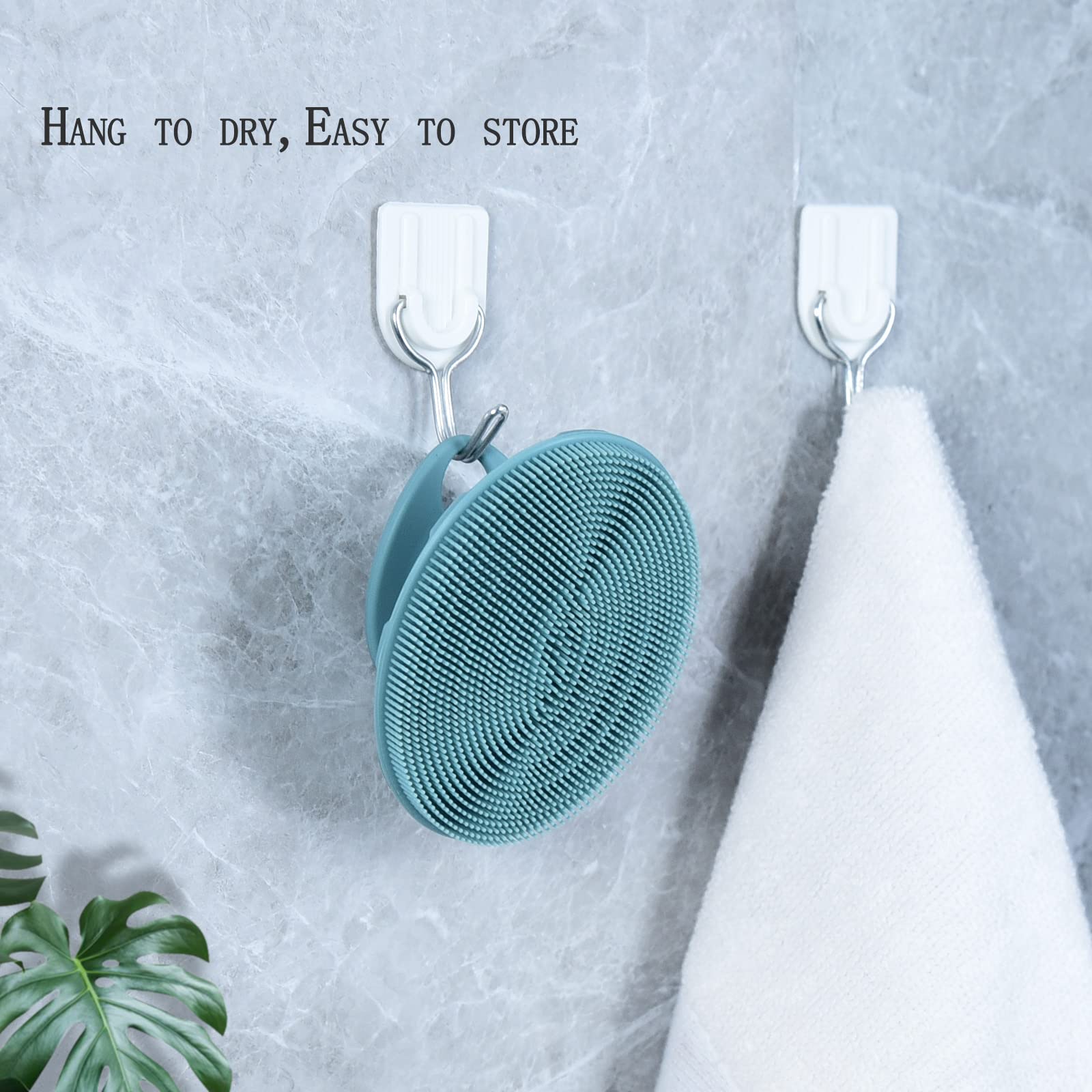 INNERNEED Silicone Face Scrubber, Exfoliating Brush Manual Handheld Facial Cleansing Brush Blackhead Remover, Food-grade Soft Br