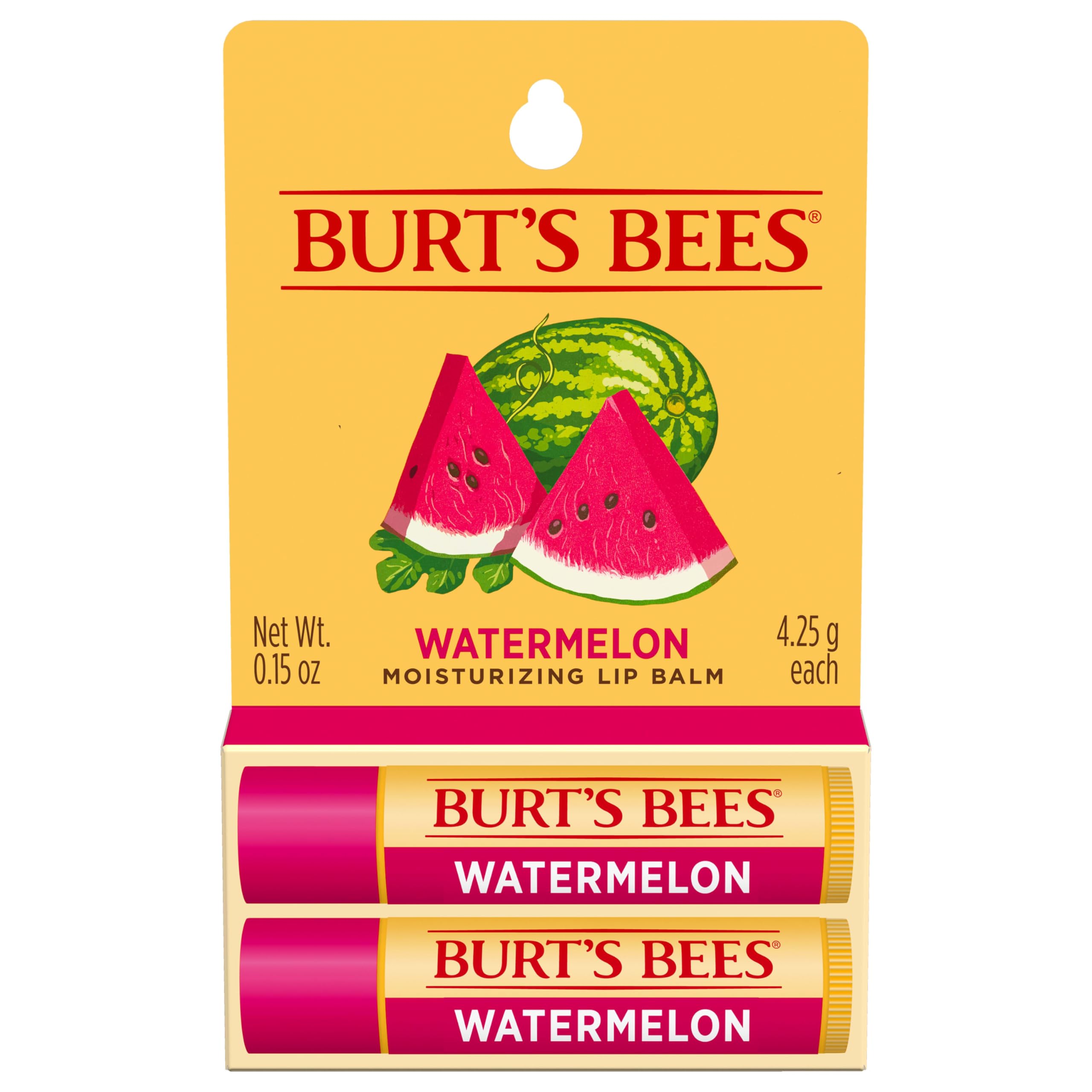 Watermelon Moisturizer Lip Balm Blister By Burts Bees For Unisex - 2 X 015 Oz Lip Balm(D0102H2La8U)