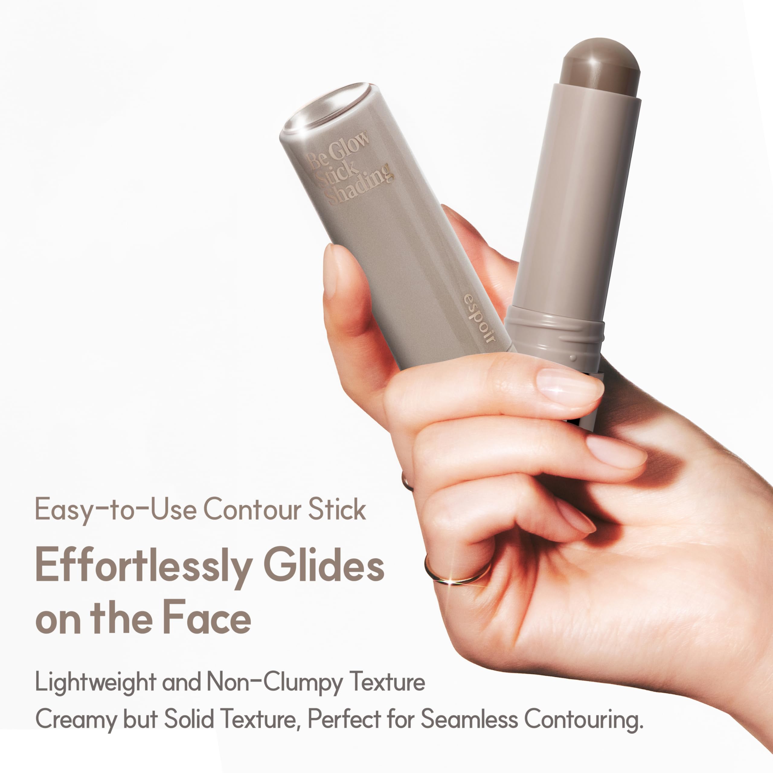 Espoir Be Glow Shading Stick Contour #Neutral Gray Smooth Gliding Face Shaping Makeup  Subtle Contour Color Fo Natural Look On F