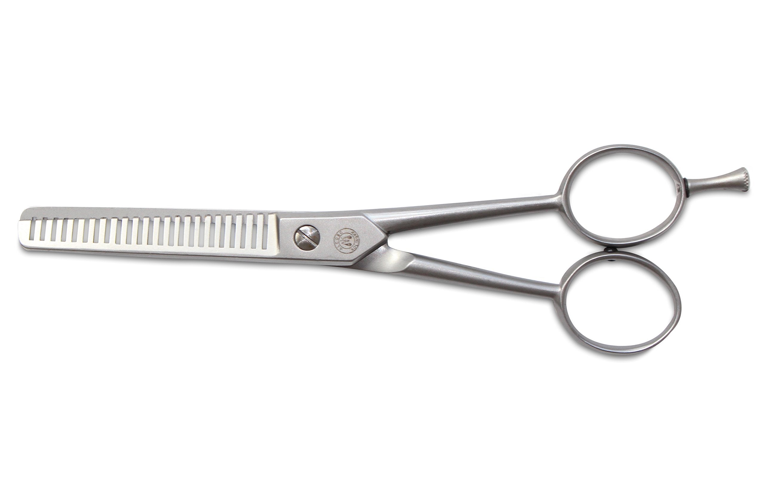 Mars Professional Nickel Plated Steel Thinning Scissors Shears, Double Toothed Blades, 7 Length