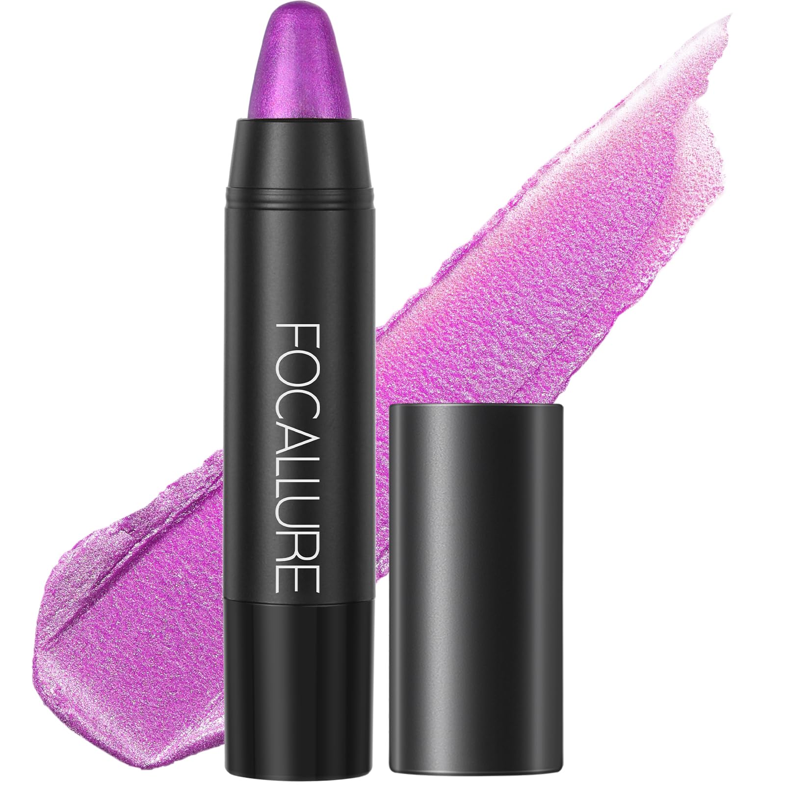 Focallure Ultra Chic Metallic Lipstick,Rich Vitamin E Lip Crayon,Lightweight Shinning Color Without Drying Or Fading,Long Lastin