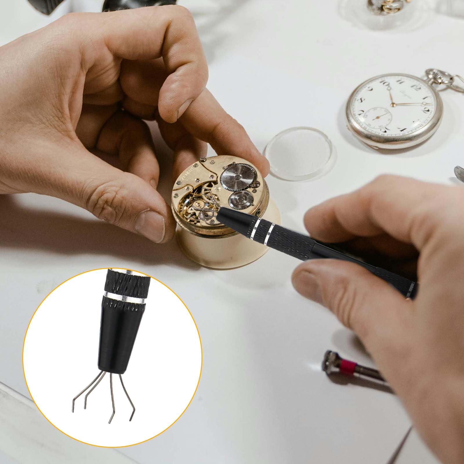 4Pcs 4-Claw Jewelry Pick Up Tool, Stainless Steel Piercing Ball & Jewelry Grabber Ic Chip Pickup Tool Diamond Tweezers Prong Hol