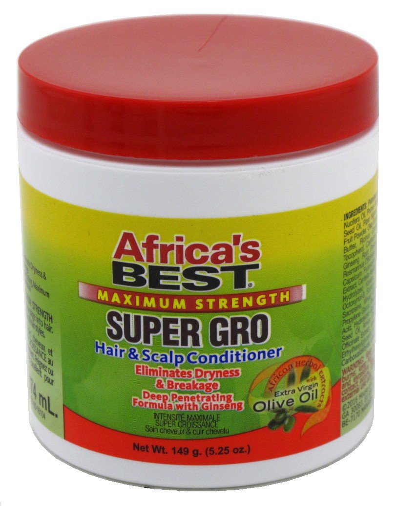 Africa's Best Maximum Strength Super Gro Hair & Scalp Conditioner, 5.25 oz (Pack of 6)