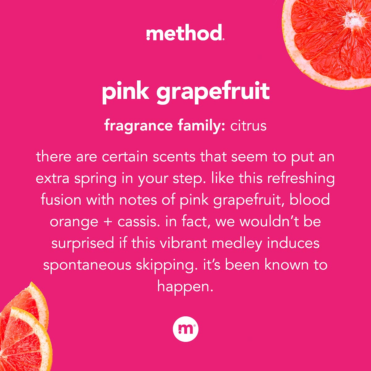 Method Foaming Hand Soap, Refill, Pink Grapefruit, Recyclable Bottle, Biodegradable Formula, 28 oz, (Pack of 1)