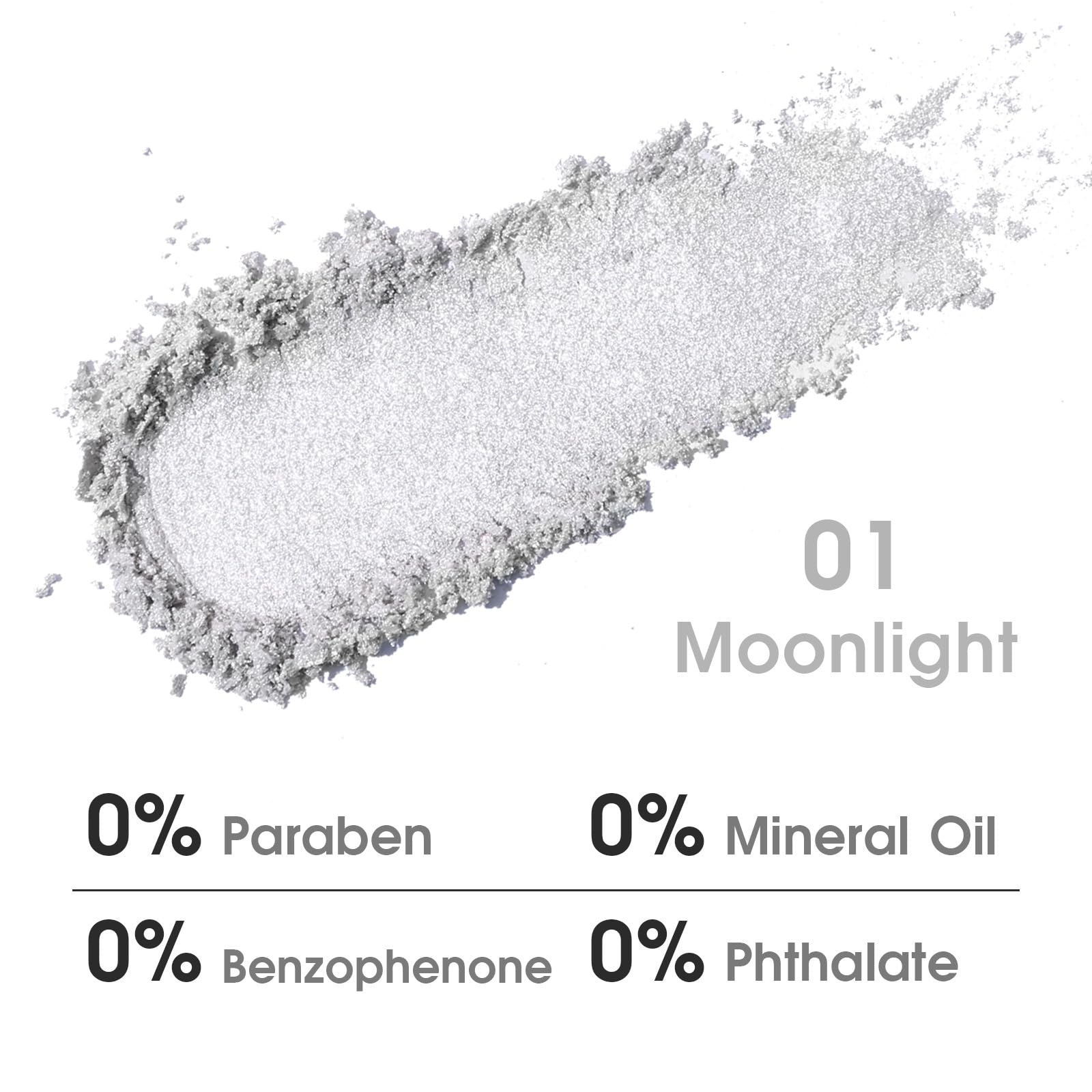 Ucanbe Moonlight Single Eyeshadow Palette, Highly Pigmented Glitter Eye Shadow Powder, Professional Long-Lasting Waterproof Make