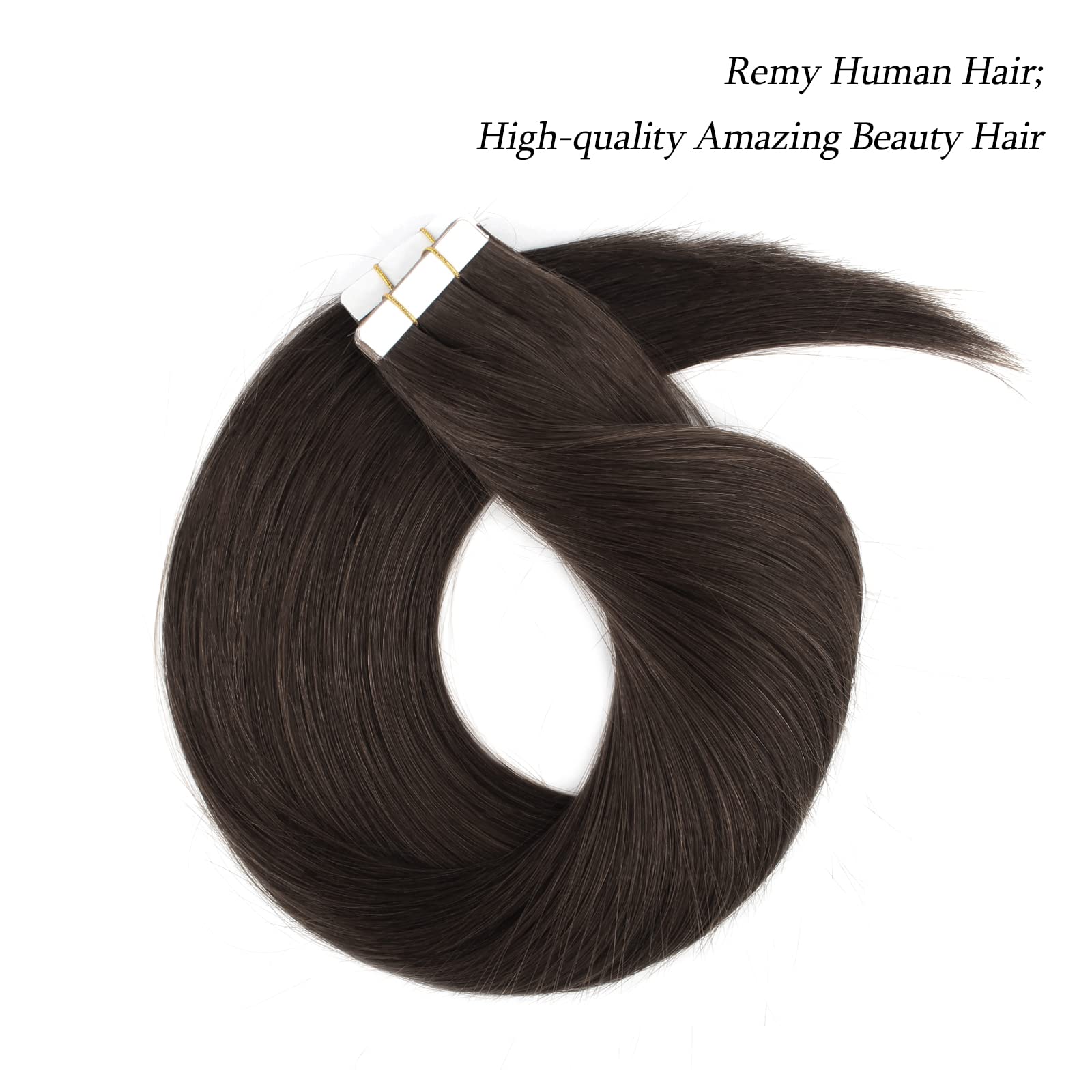Abh Amazingbeauty Hair Hair Semi-Permanent Tape Attached Real Remi/Remy Human Tape In Hair Extension 50G/20Pcs Invisible Seamles