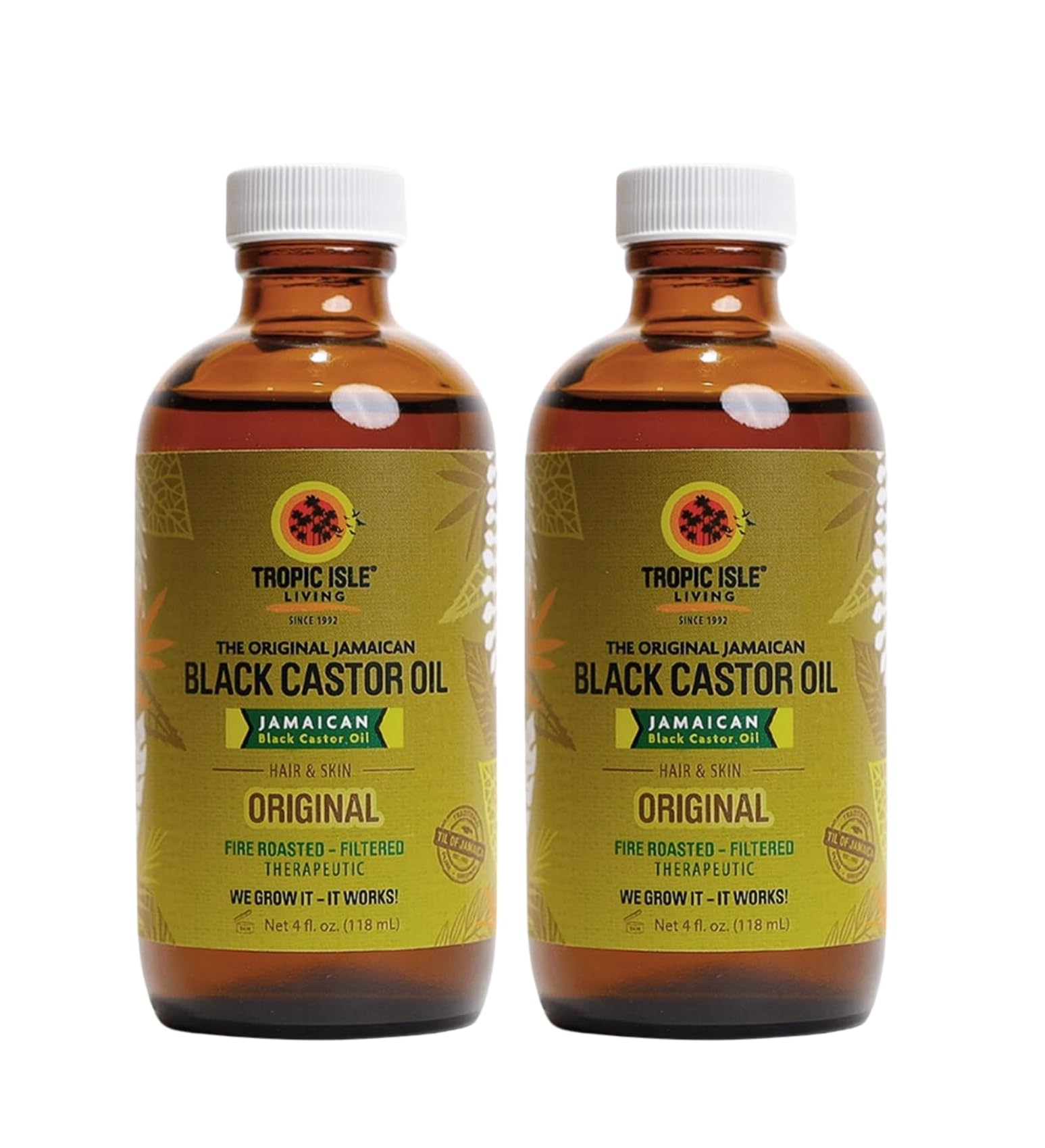Tropic Isle Living 2x Jamaican Black Castor Oil for Hair Growth 4 oz AllPurpose for Hair Strength, Skin Moisture, Hot Oil & Bea