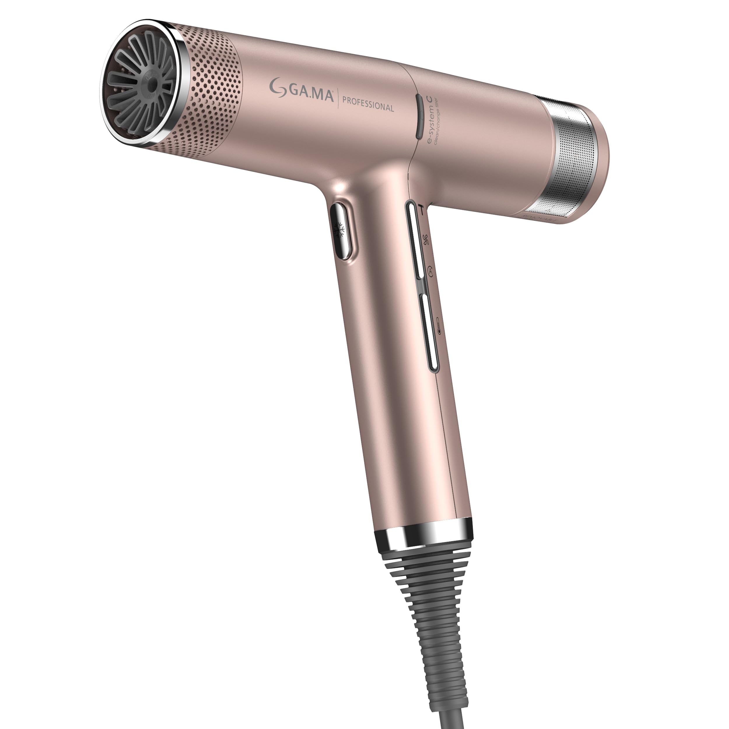 GA.MA Italy Professional iQ2 Perfetto Hair Dryer, 110,000 RPM, Rose Gold