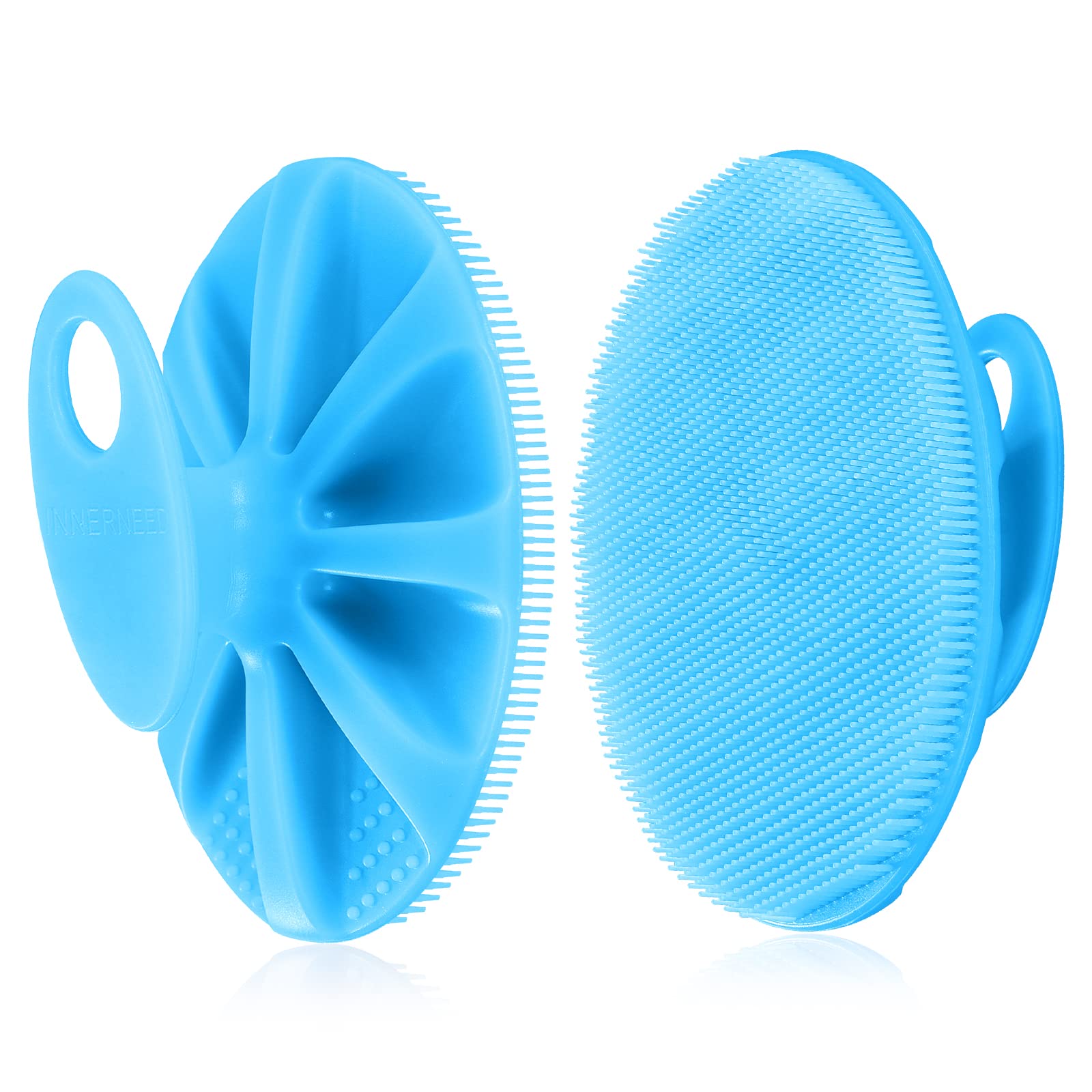 Innerneed Food-Grade Soft Silicone Body Cleansing Brush Shower Scrubber, Gentle Exfoliating And Massage For All Kinds Of Skin (B