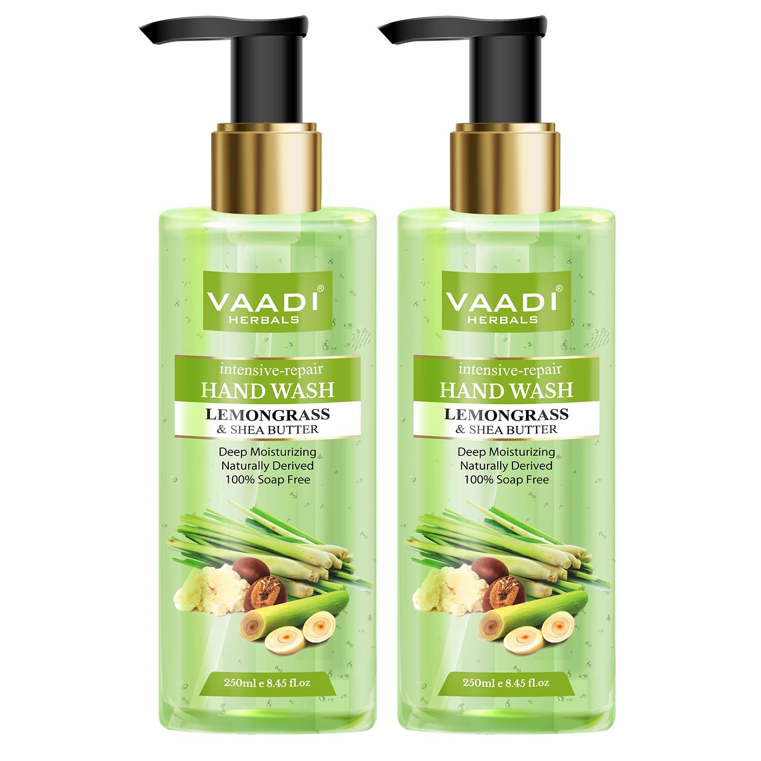 Vaadi Herbals Intensive Repair Lemongrass And Shea Butter Hand Wash  250 Ml (Pack Of 2)