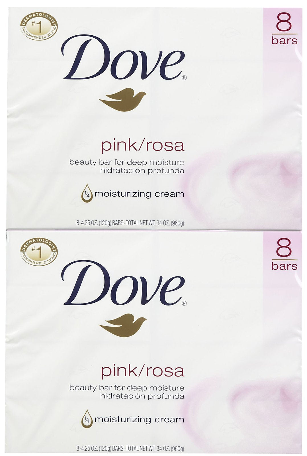 Dove Beauty Bar - Pink - 4 oz - 8 ct - 2 pk