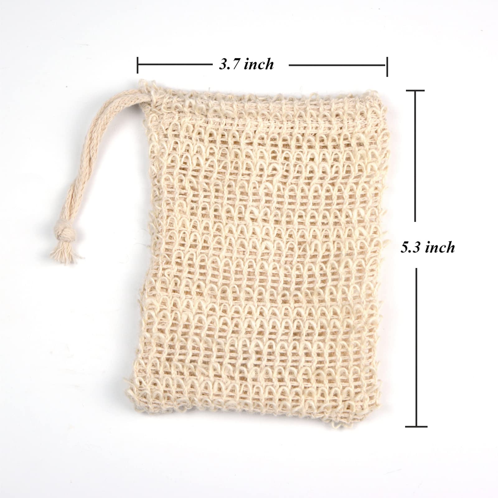 Zepeloffy Soap Bags,10 Packs Bar Soap Pouch,Sisal Soap Saver Bag For Exfoliating, Shower,Scrubber