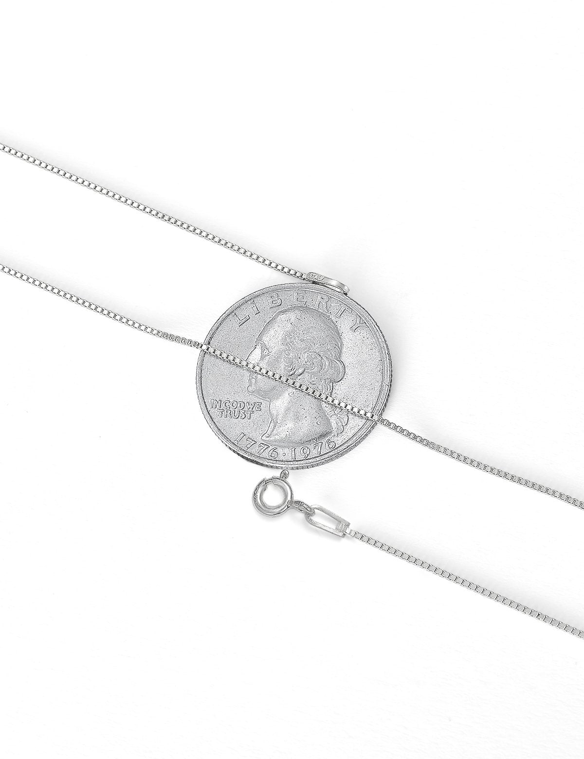 ASHINE Silver Chain Necklace for Women Sterling Silver Chain Chain Necklace Silver Necklace Chain (1mm Box Chain Spring Ring Cla
