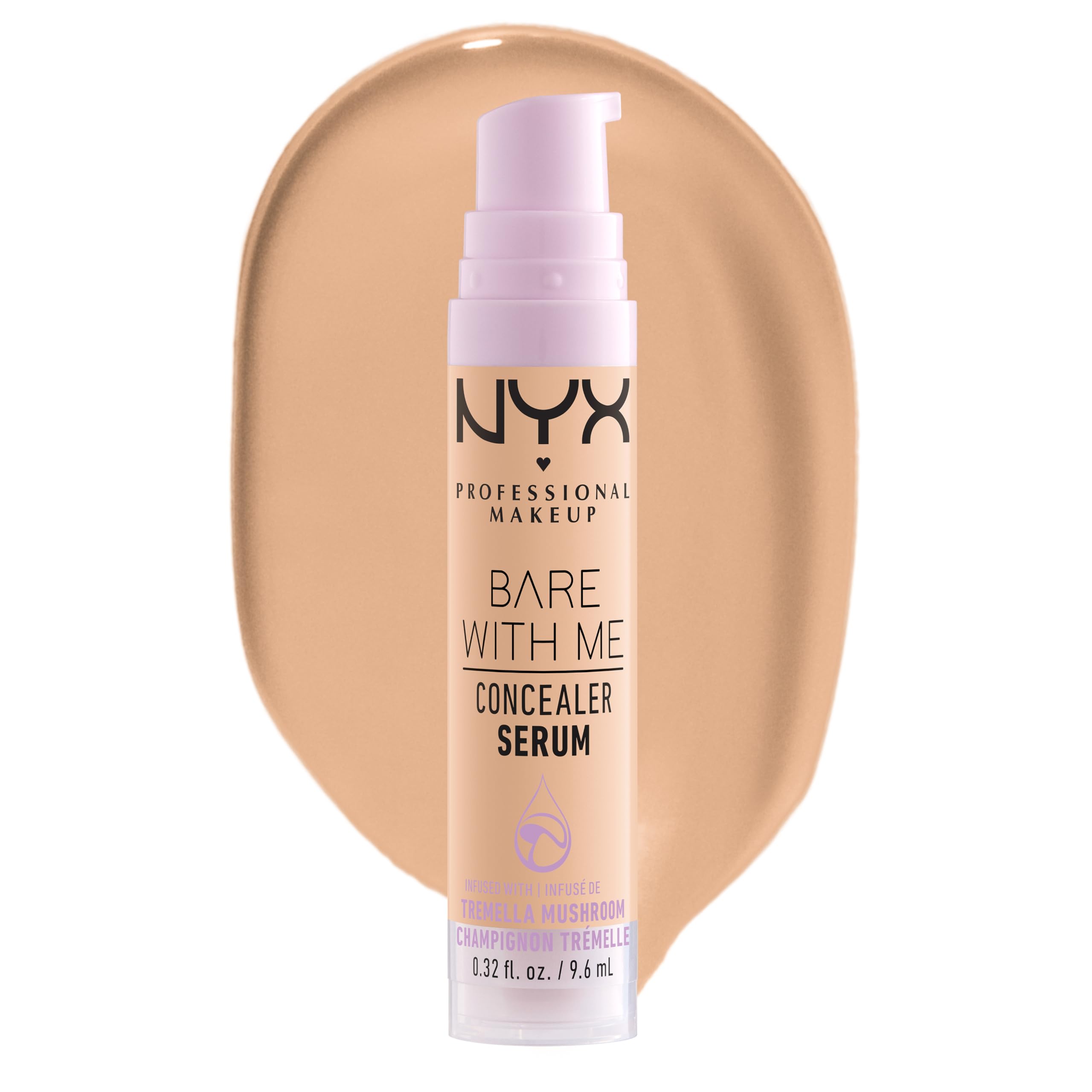 NYX PROFESSIONAL MAKEUP Bare With Me concealer Serum, Up To 24Hr Hydration - Beige