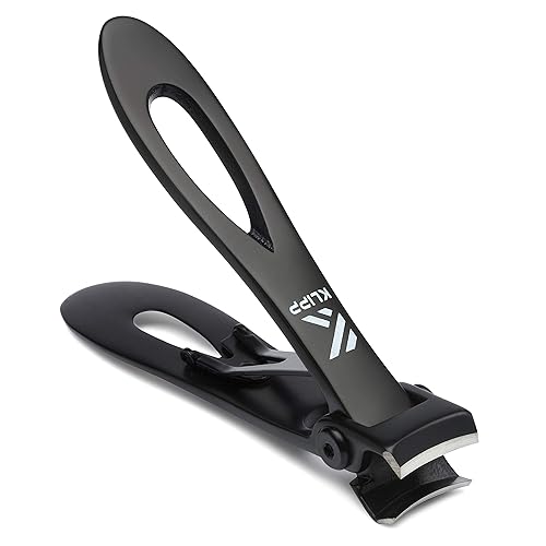 KLIPP Toenail Clippers – 15mm Wide Jaw Stainless Steel Cutter for Thick Nails, Black, Model KLP-JNC, Ideal for Seniors