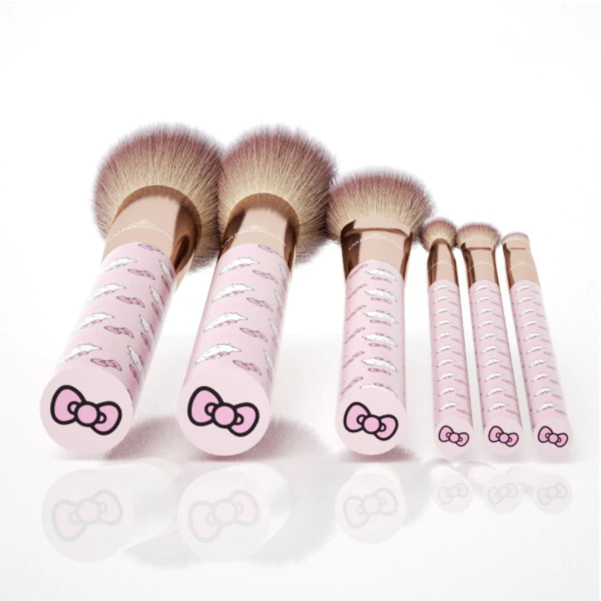 Impressions Vanity Hello Kitty Supercute Signature 6 Pcs Makeup Brush Set, Super Cute Soft Makeup Brushes For Foundation, Face P