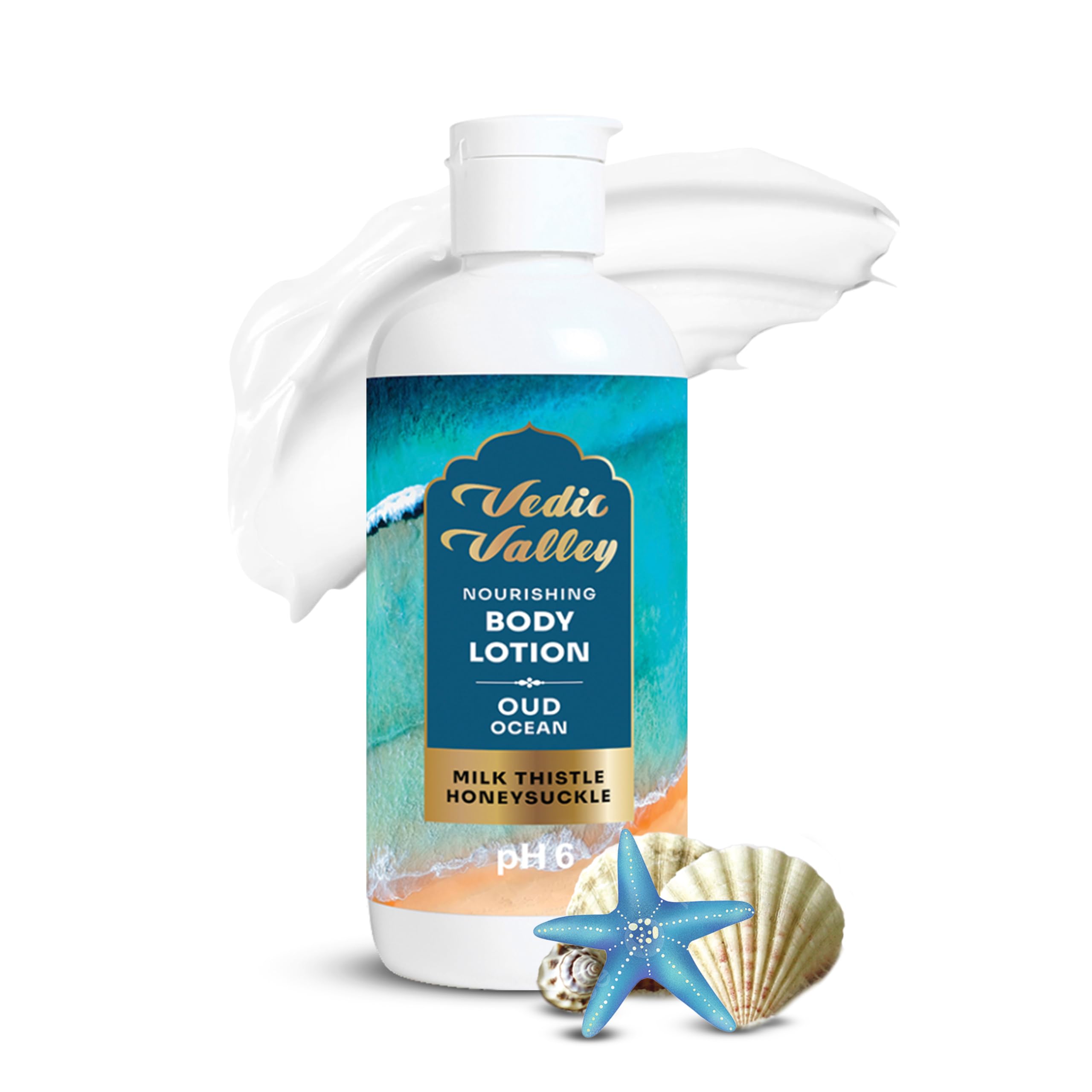 Vedic Valley Oud Ocean Body Lotion For Men & Women With Shea & Avocado Butter | Brightening & Deep Moisturizing Body Lotion For 