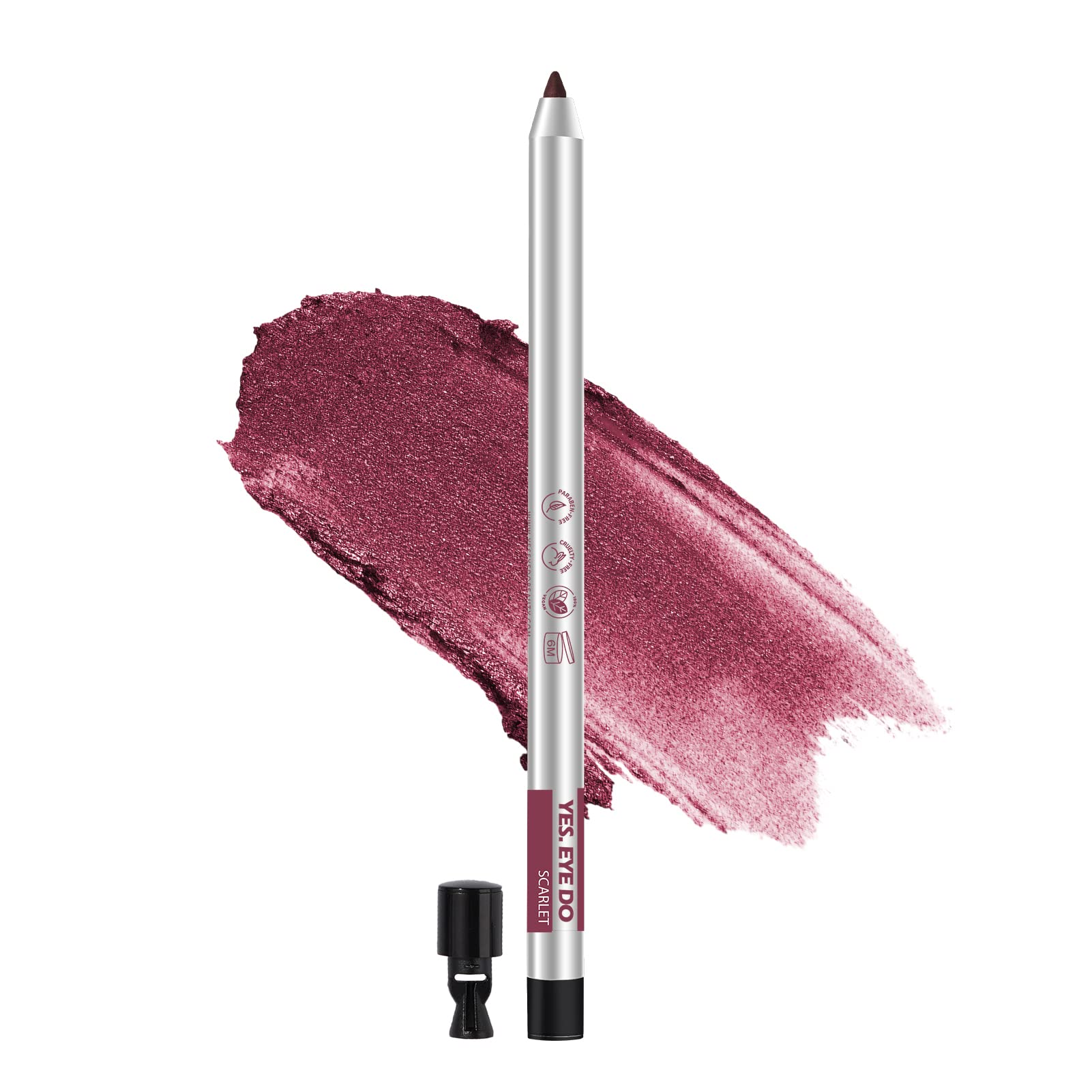 Yes.Eye Do Gel Eyeliner Waterproof Smudgeproof, Retractable Eyeliner Gel With Built-In Sharpener, Colored Glitter Eyeliner, High