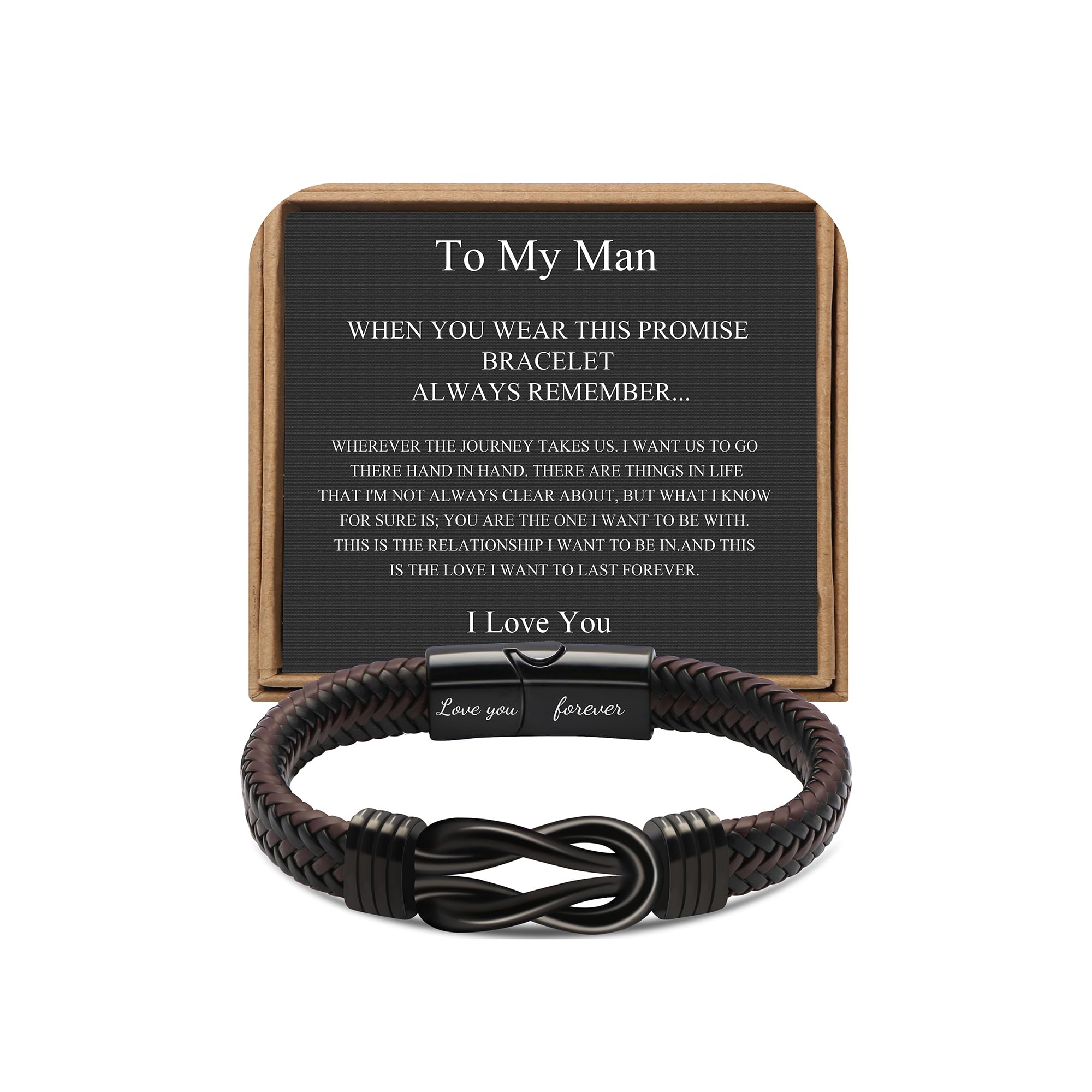 JoycuFF Anniversary Birthday Gifts Bracelets for Men Him Husband Boyfriend from Wife Girlfriend, Husband Boyfriend Unique Gifts 