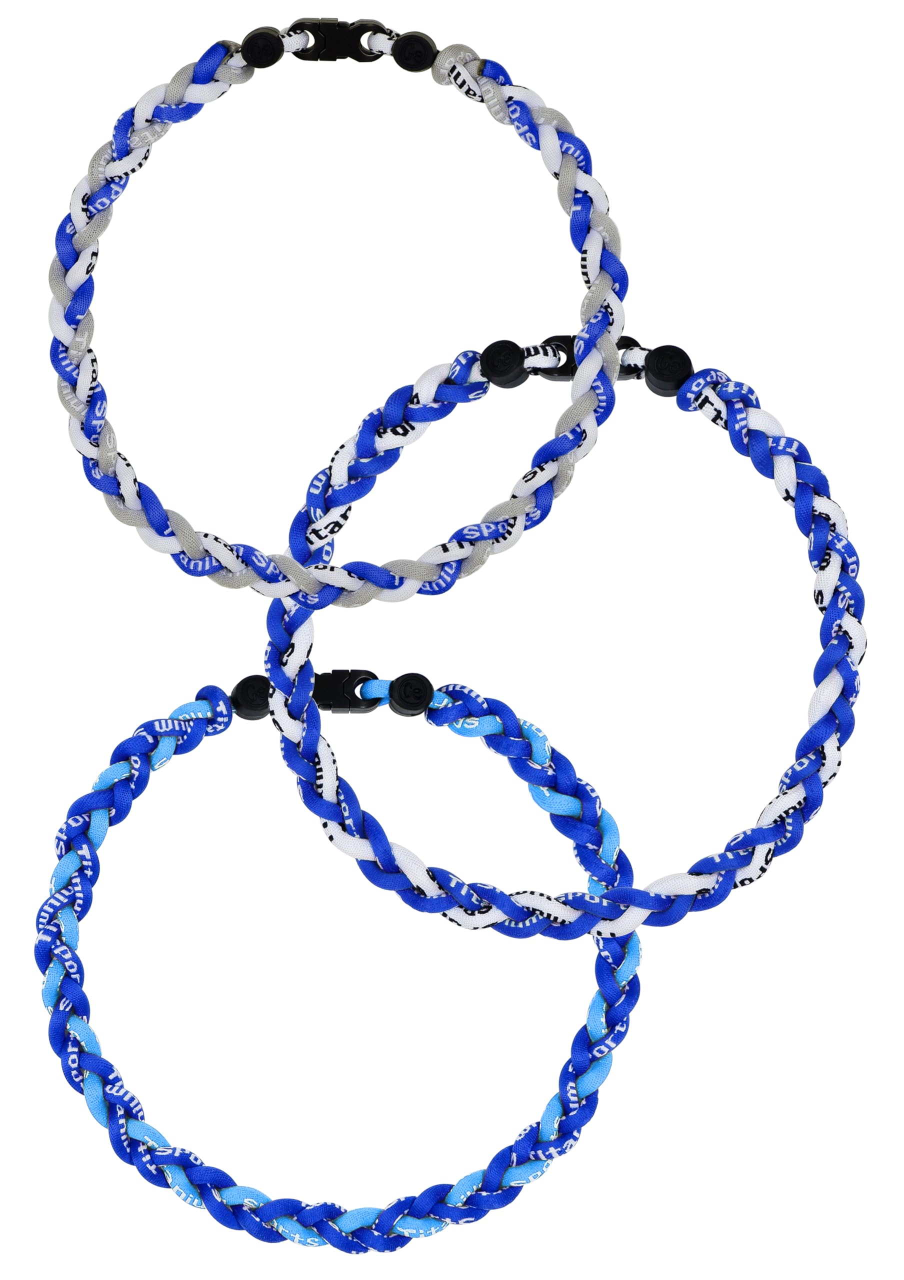 SUPBOMM 3 pcs Baseball Rope Necklaces, League Team Colors Braided Necklace, Baseball Team Gifts, Royals