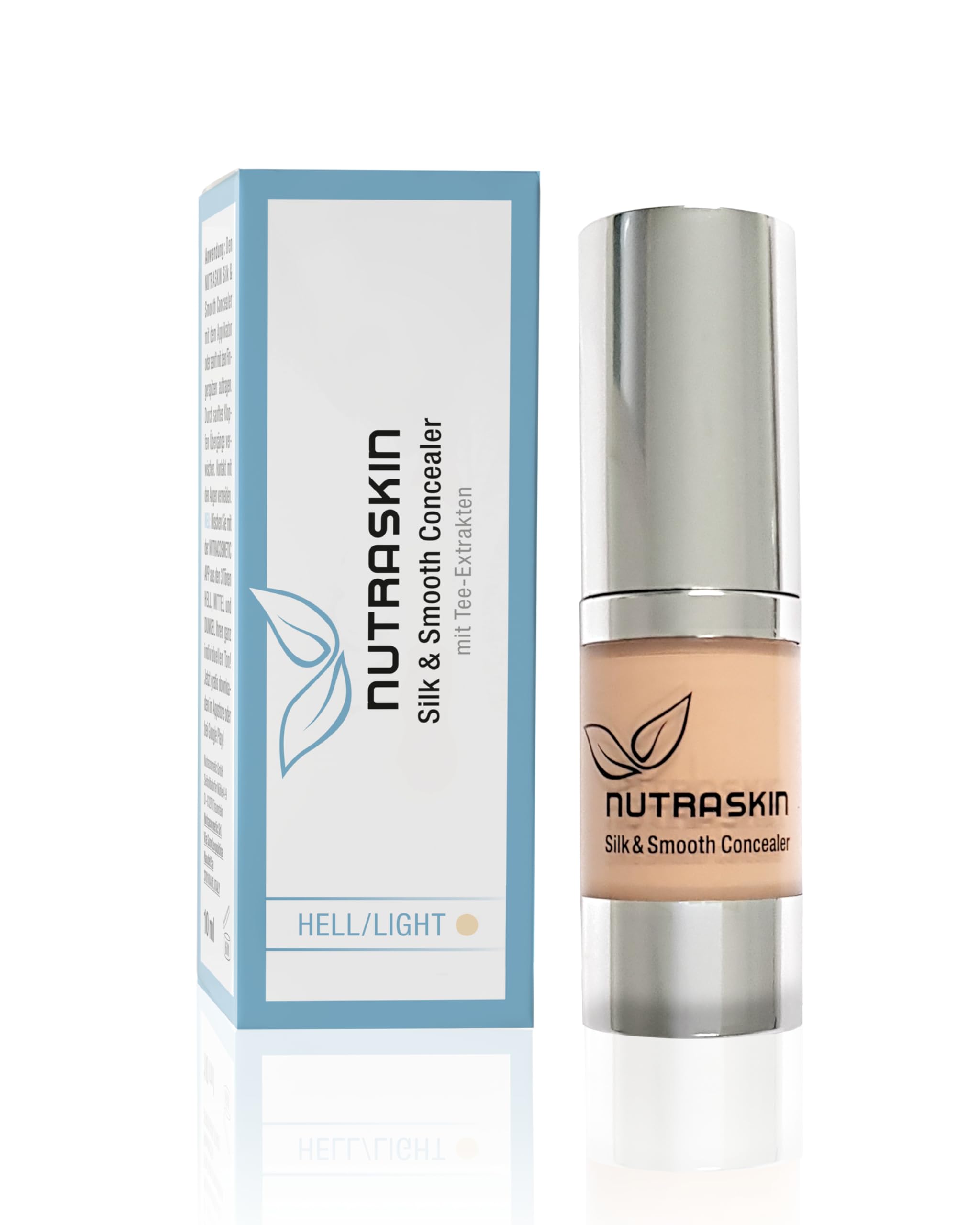 Nutraskin Silk & Smooth Concealer light  Natural Liquid Concealer for a Flawless Complexion I Concealer for Dark Circles, Skin 