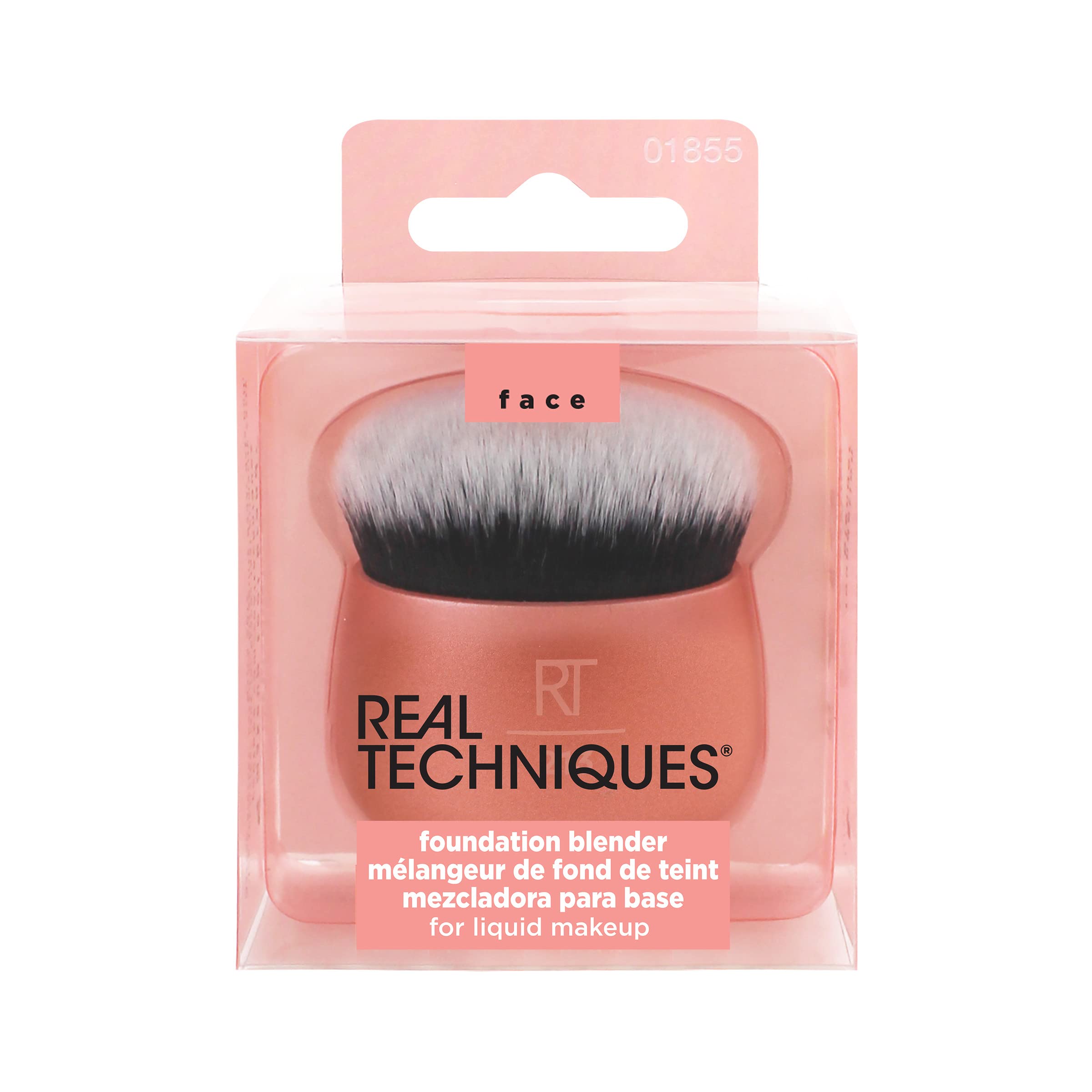 Real Techniques Foundation Makeup Blender, Kabuki Brush For Face Or Body Makeup, Works With Liquid Or Cream Foundation, No Handl