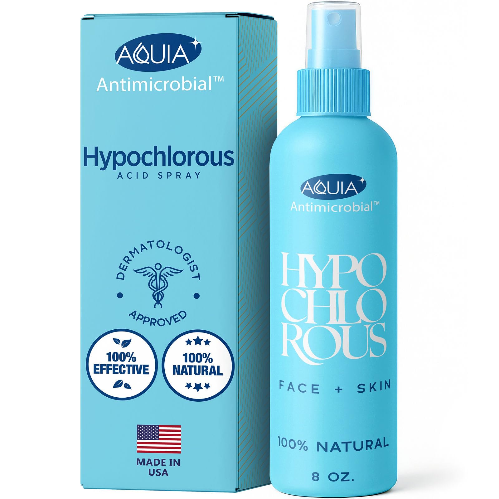 Hypochlorous Acid Spray for Face and Skin | Piercing Aftercare Spray | 8 oz Hypochlorous Acid Sprays for Face, Skin, Acne, Eczem