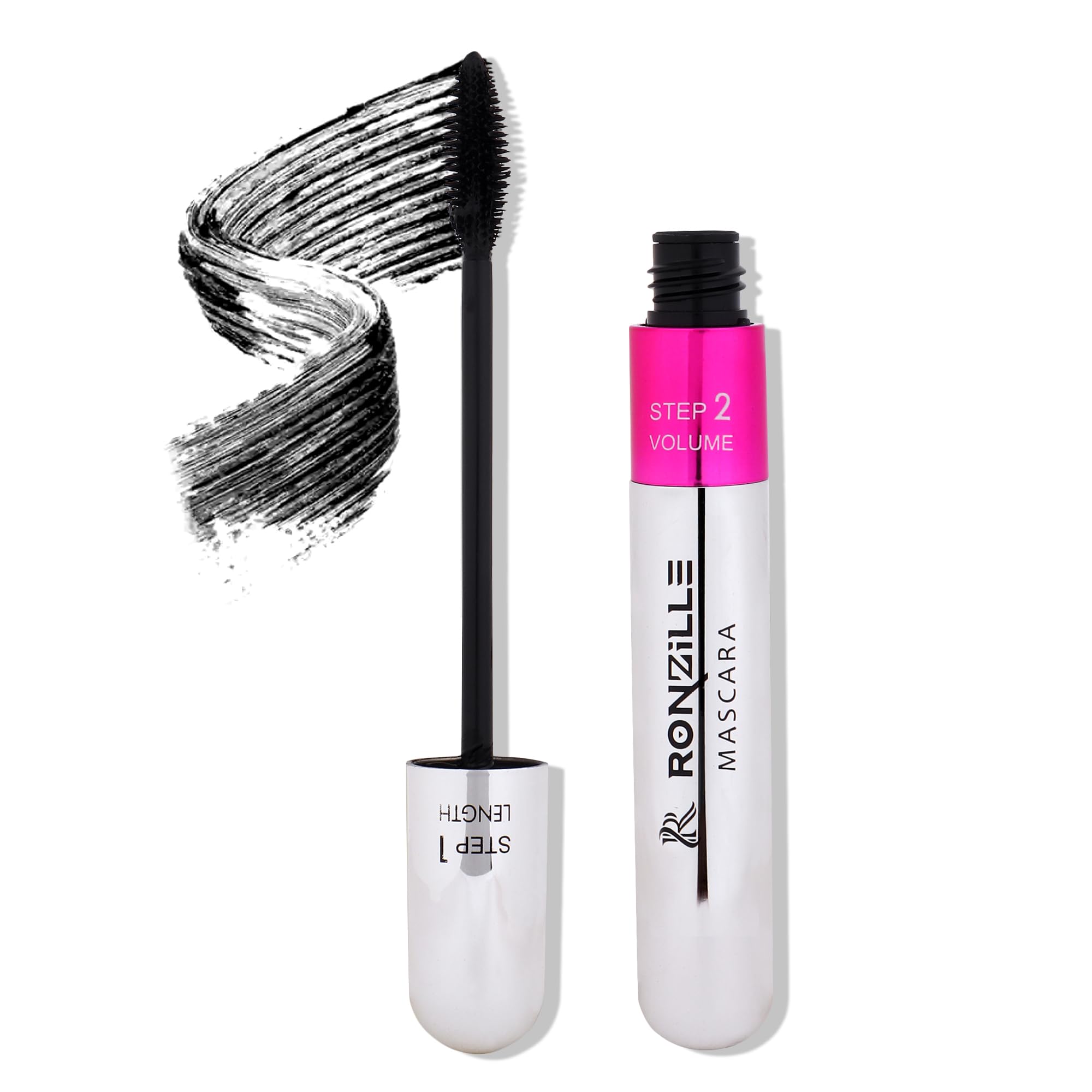 Ronzille 2-In-1 Mascara For Women Volumizing And Lengthening Mascara | Long Lasting (15 Ml) (Black)