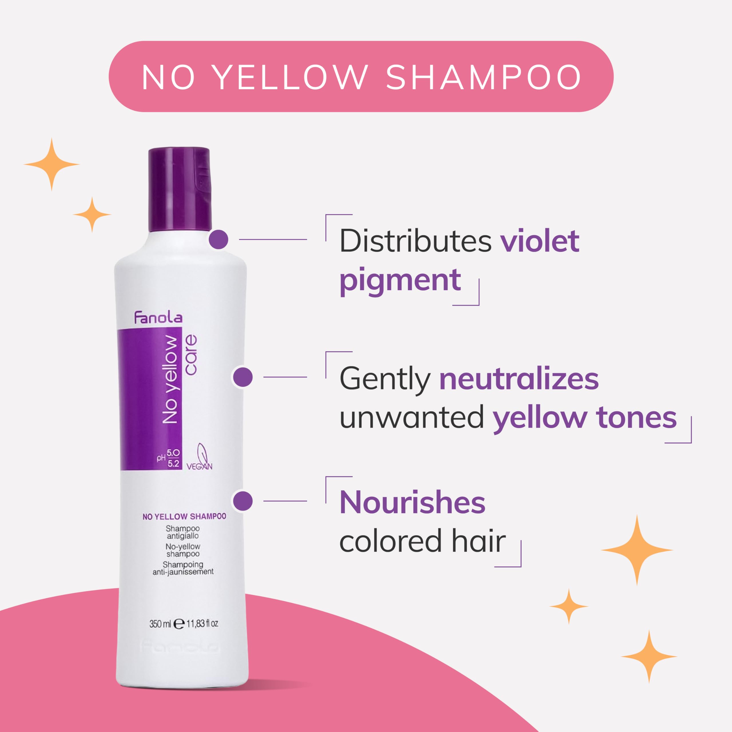 Fanola No Yellow Shampoo, 11.8 Fl Oz