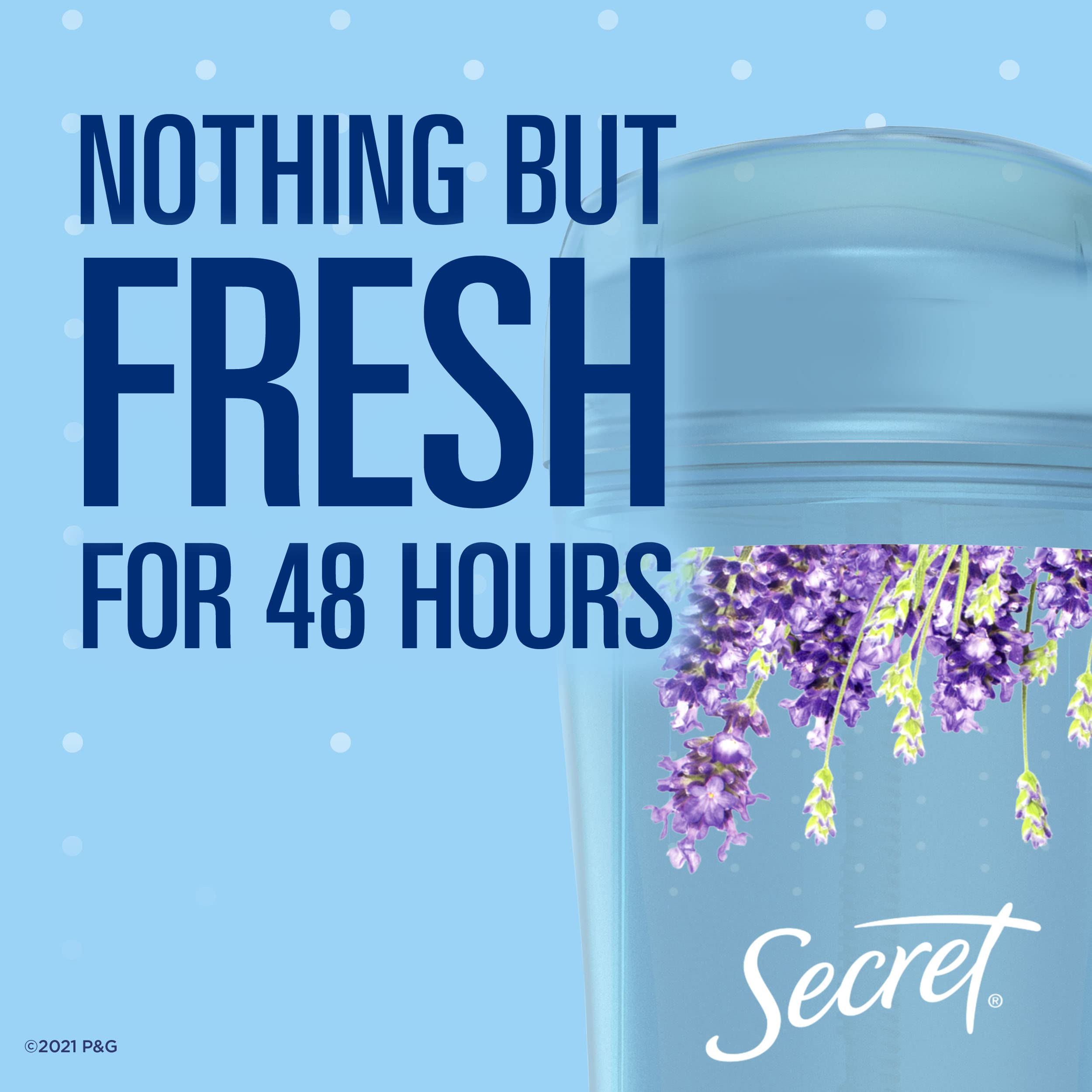 Secret Fresh Clear Gel and Deodorant for Women, Clear Gel, Refreshing Lavender Scent, 2.6 oz