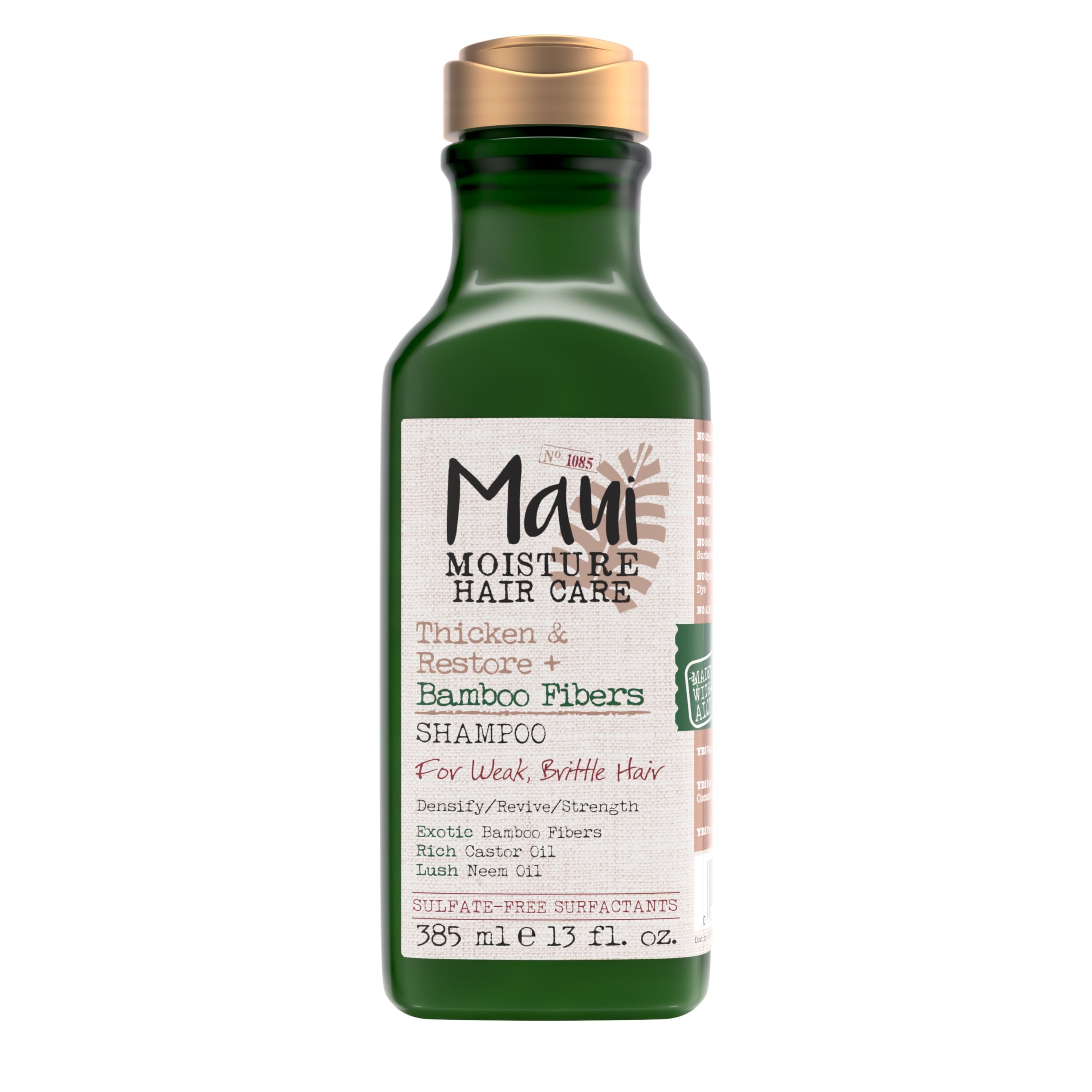 Maui Moisture Thicken & Restore + Bamboo Fibers Strengthening Shampoo To Soften Transitioning Or Natural Hair & Renew Brittle Ha