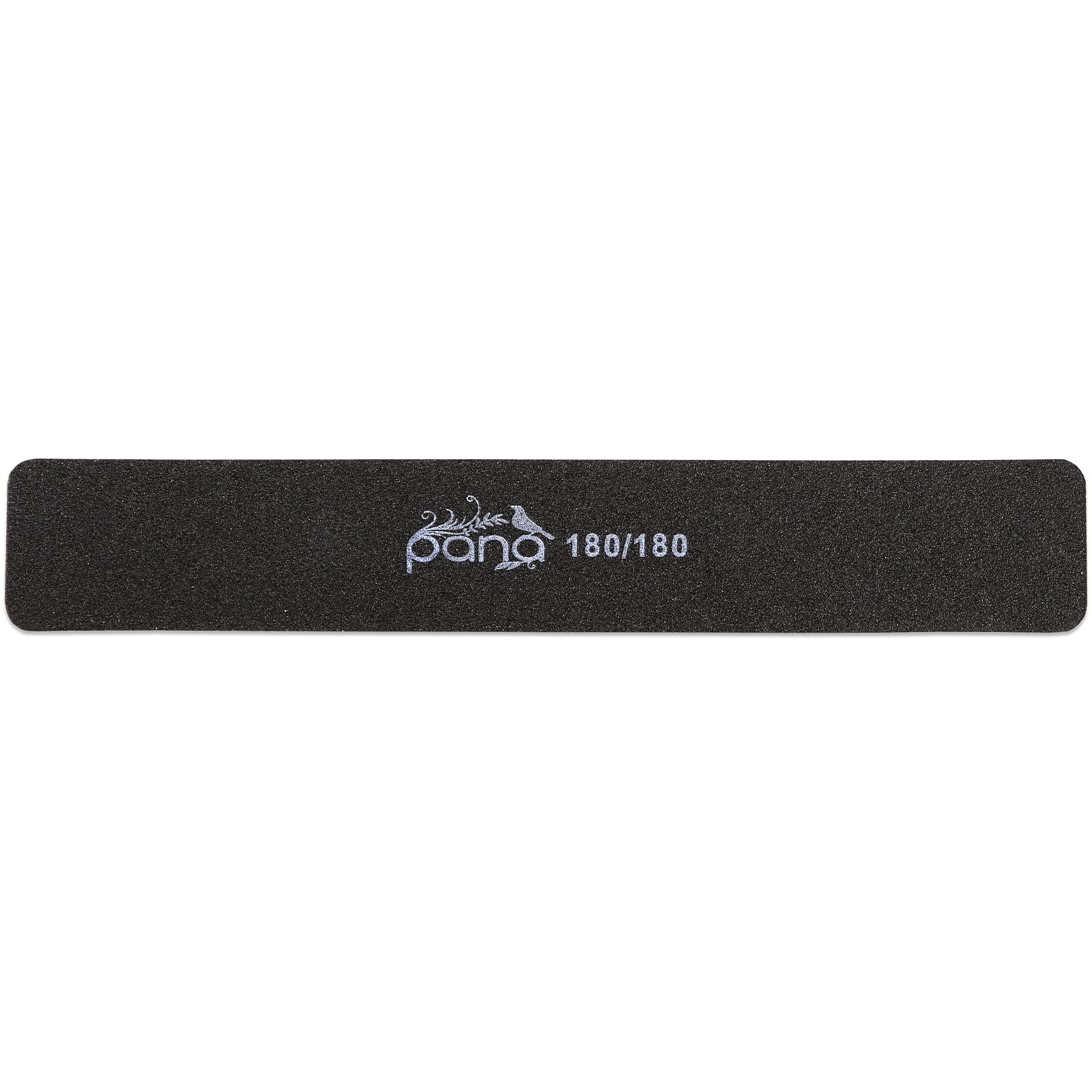 10Pcs - Pana Jumbo Double-Sided Emery Nail File For Manicure, Pedicure, Natural, And Acrylic Nails - Black (Grit 180/180)