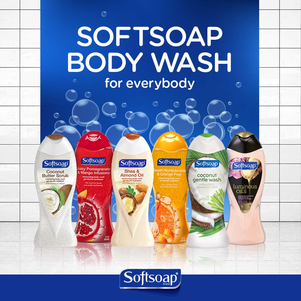 Softsoap Body Butter Coconut Scrub, Body Buff Wash, 15 Ounce (Pack of 2)