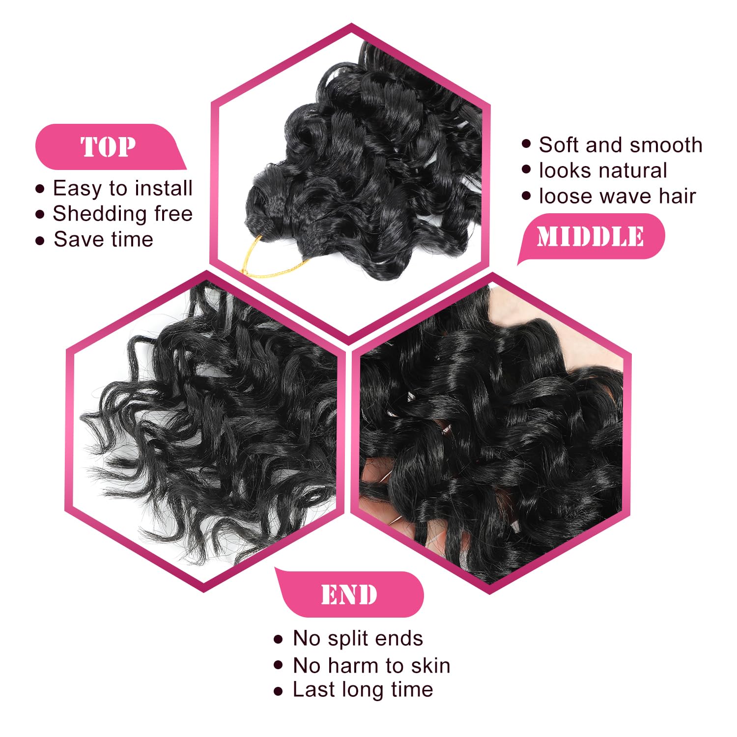 Gogo Curl Crochet Hair 10 Inch 7 Packs Short Curly Crochet Hair For Blcak Women - Beach Curl Crochet Hair - Deep Wave Crochet Ha
