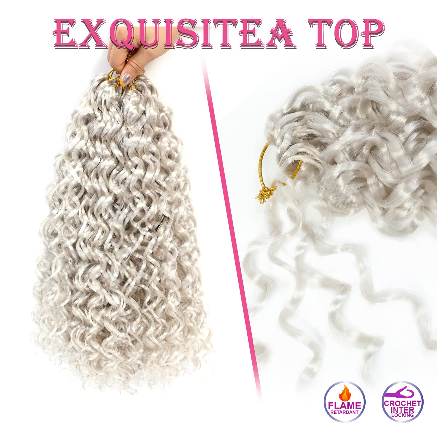 Gogo Curl Crochet Hair 14 Inch 7 Packs Curly Hair Crochet For Black Women Deep Wave Crochet Hair Beach Curl Crochet Hair Synthet