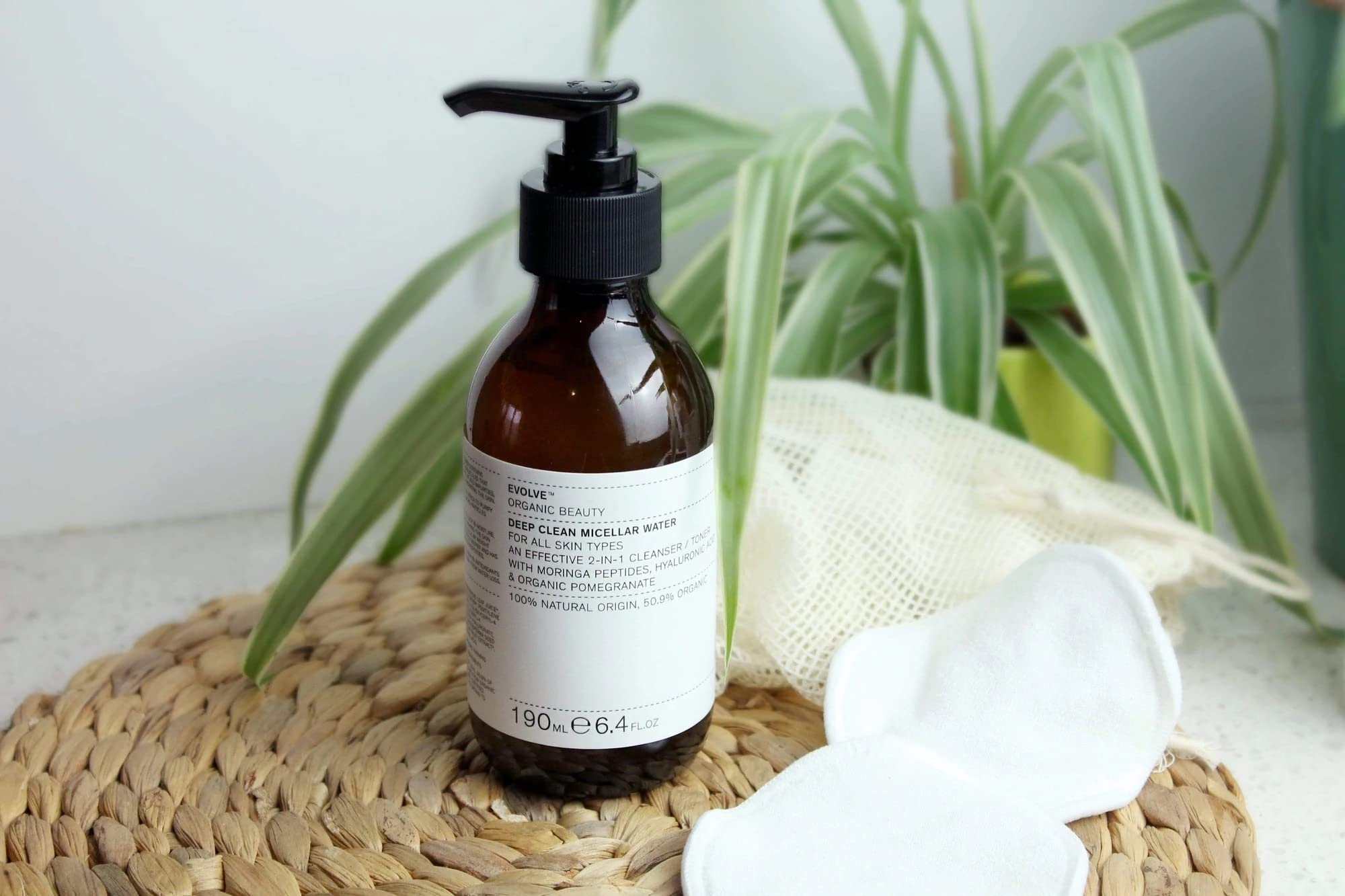 Evolve Organic Beauty - Natural Deep Clean Micellar Water | Small-Batch, Vegan Clean Beauty (6.4 Fl Oz | 190 Ml)