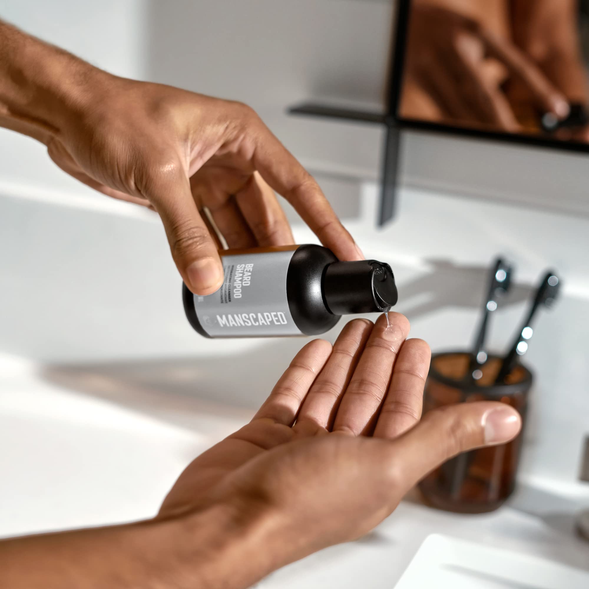 Manscaped Ultrapremium Beard Shampoo, Hydrating Cleanser With Eucalyptus, Rosemary, Lavender Essential Oils, Moisturizing Beard