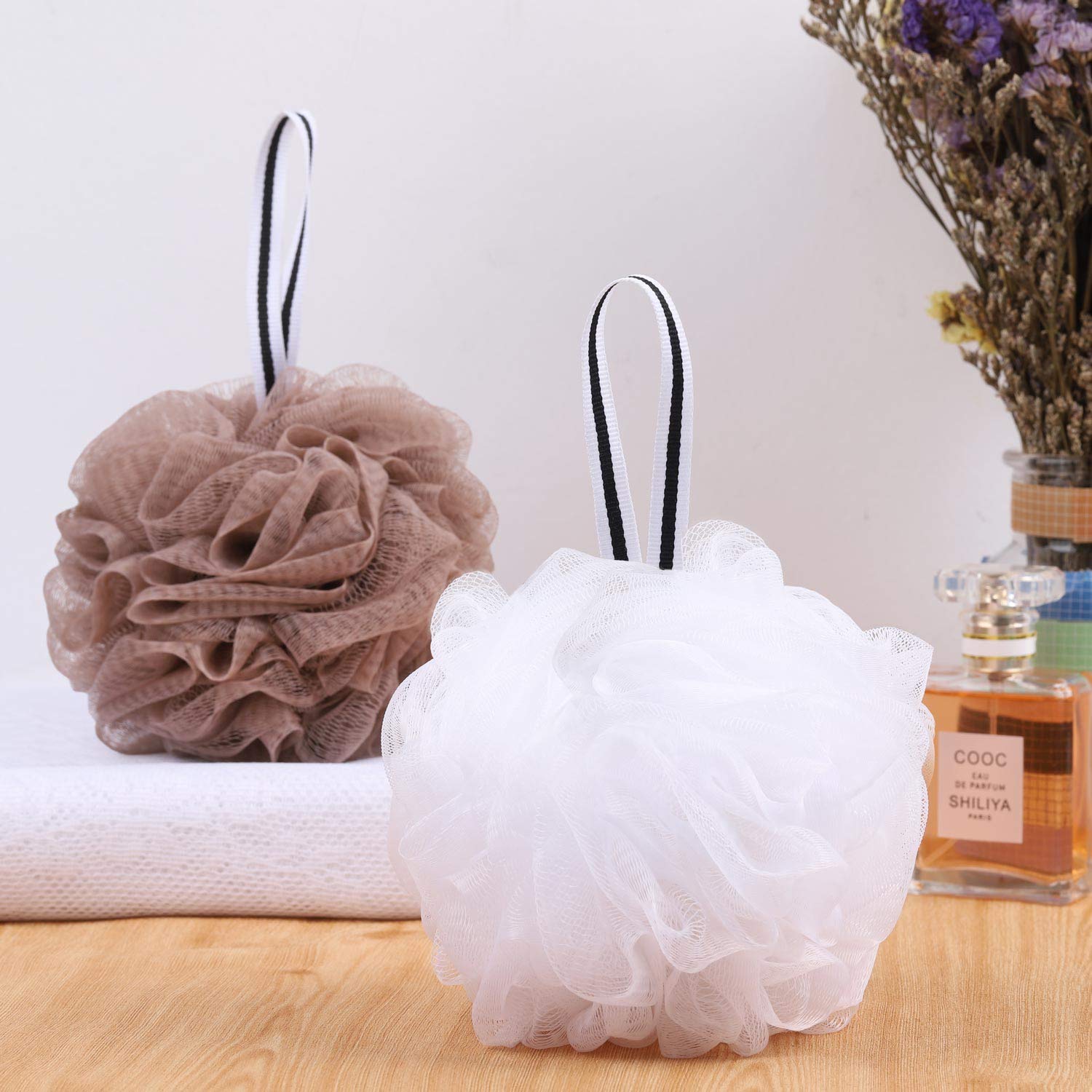 Bath Loofah Shower Sponge Pouf Body Scrubber Exfoliator Scrubber Ball (Set Of 6)