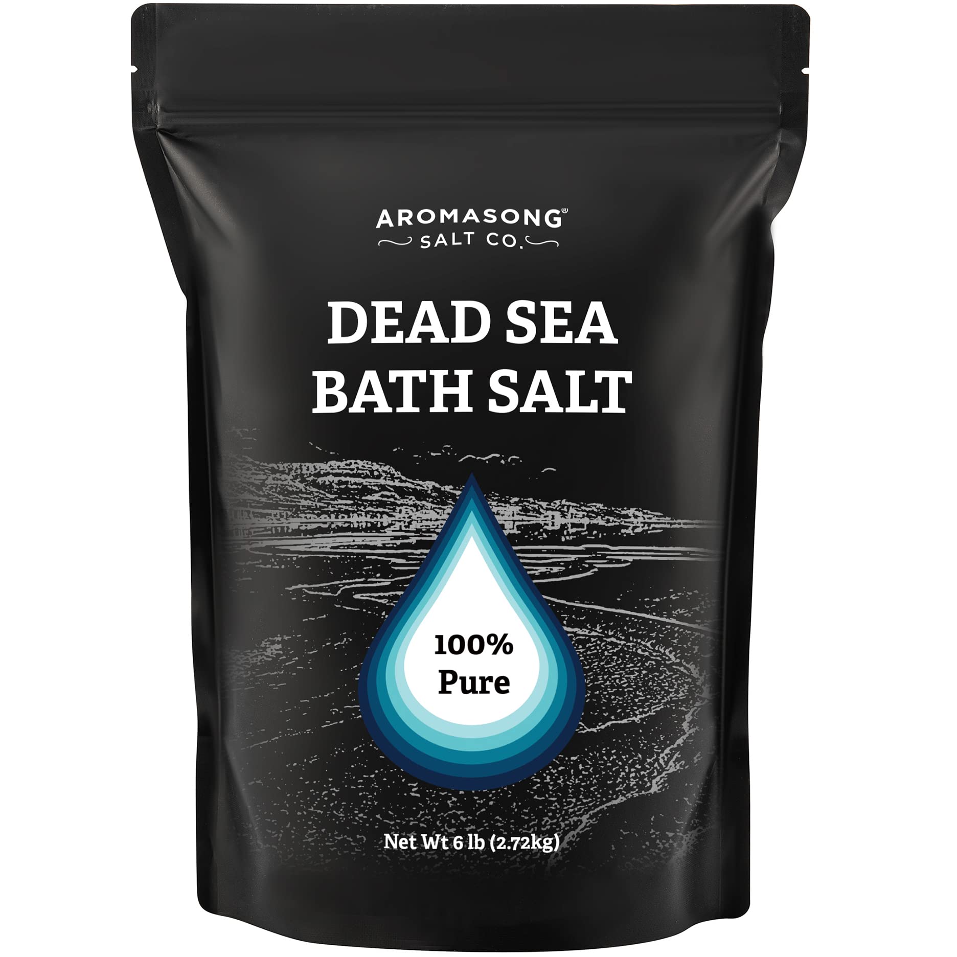 Aromasong Dead Sea Salt Bath Soak 6 Lbs. Bulk Pack - 100% Natural Dead Sea Salts For Soaking, Relaxation, And Detoxification Of